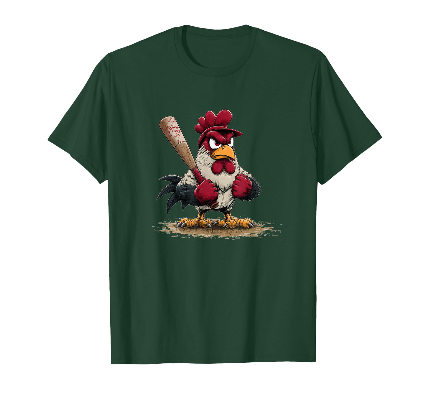Nice Sport Rooster Look for Baseball and Bat Lovers T-Shirt
