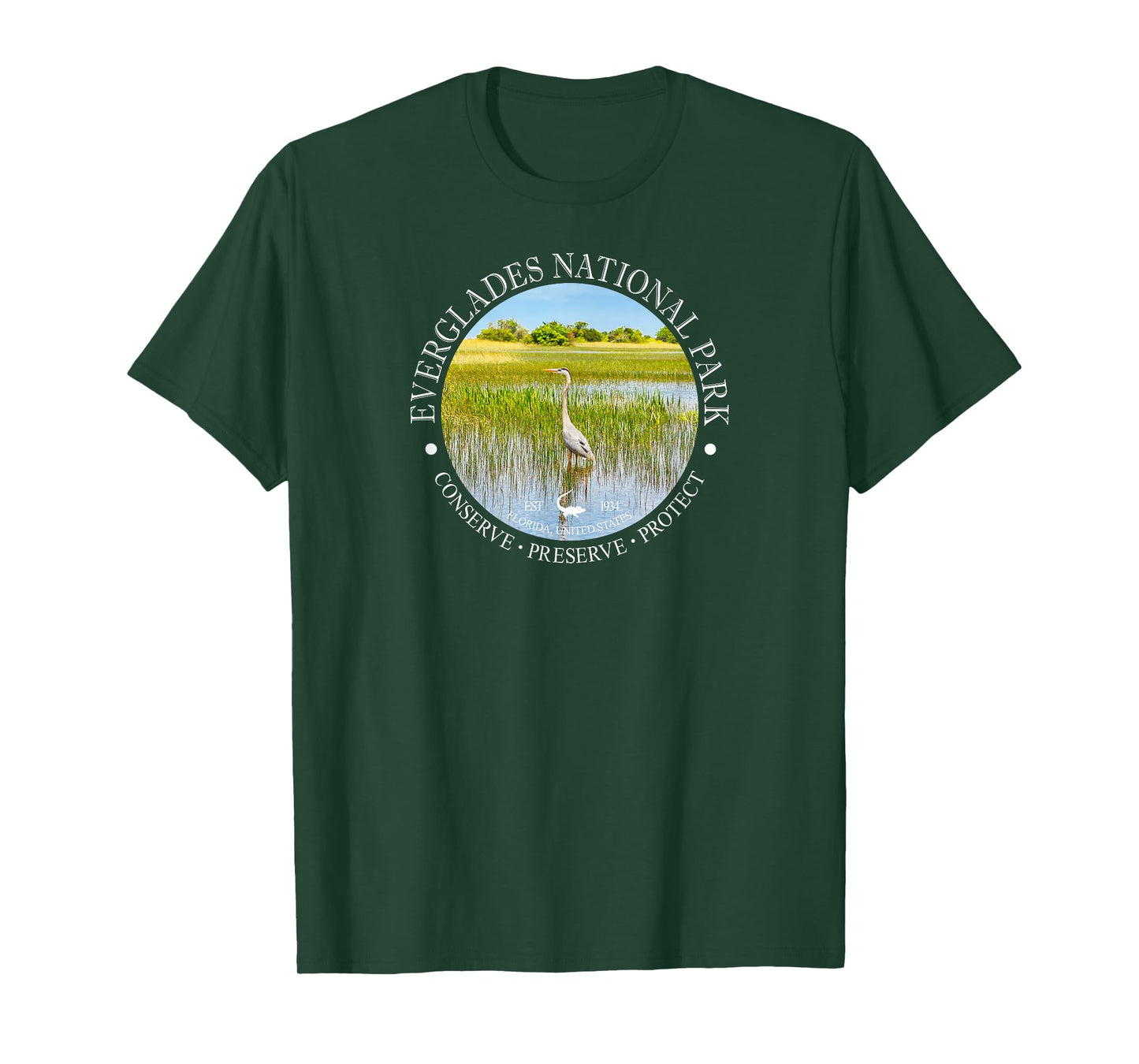 Heron Everglades National Park Conservation Gift T-Shirt