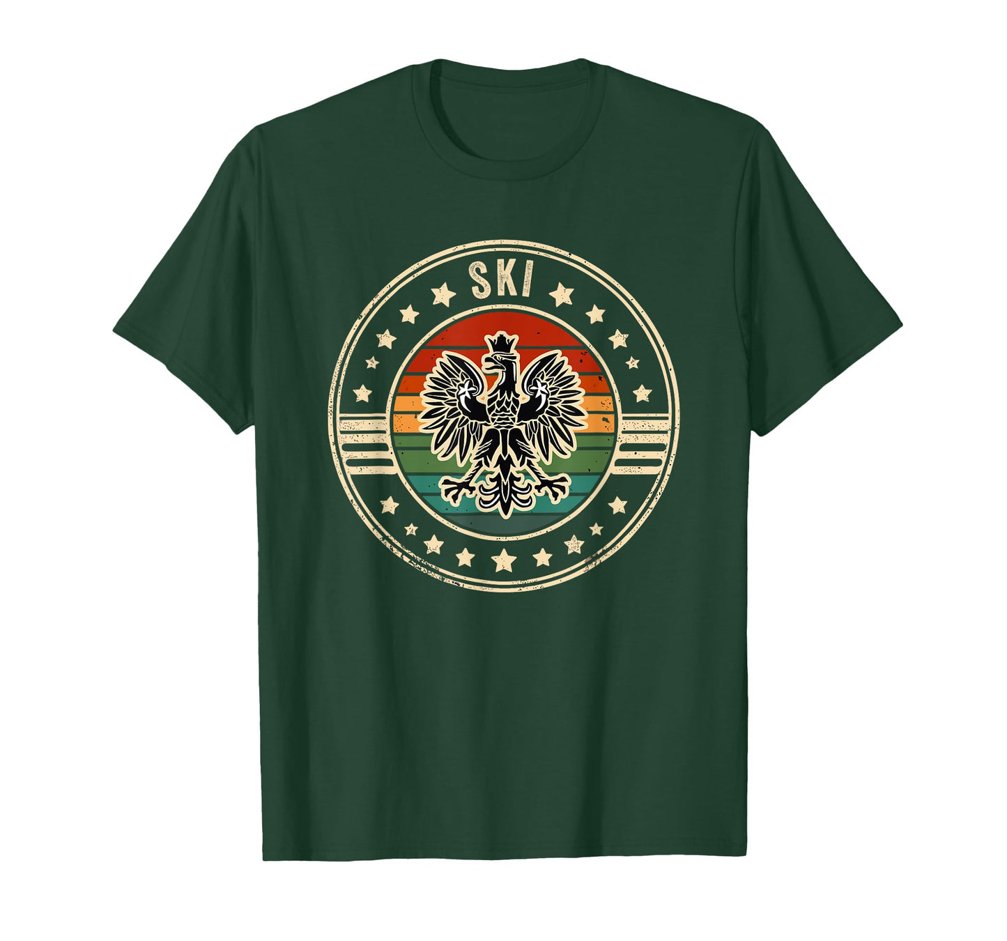 Ski Polish Surname Poland Heritage Polski Eagle Dyngus Day T-Shirt