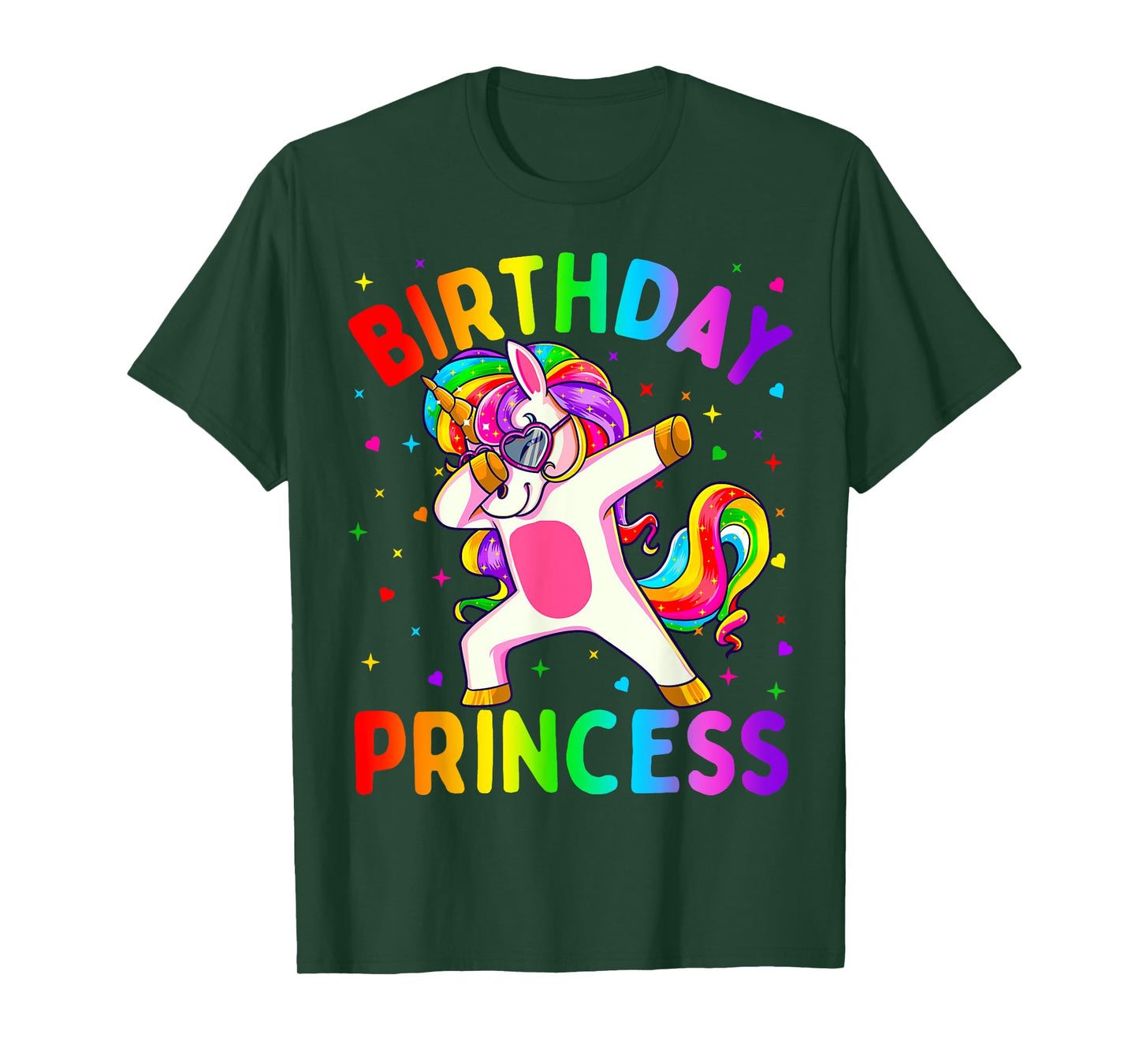 Birthday Princess Girl Dabbing Unicorn Girls T-Shirt