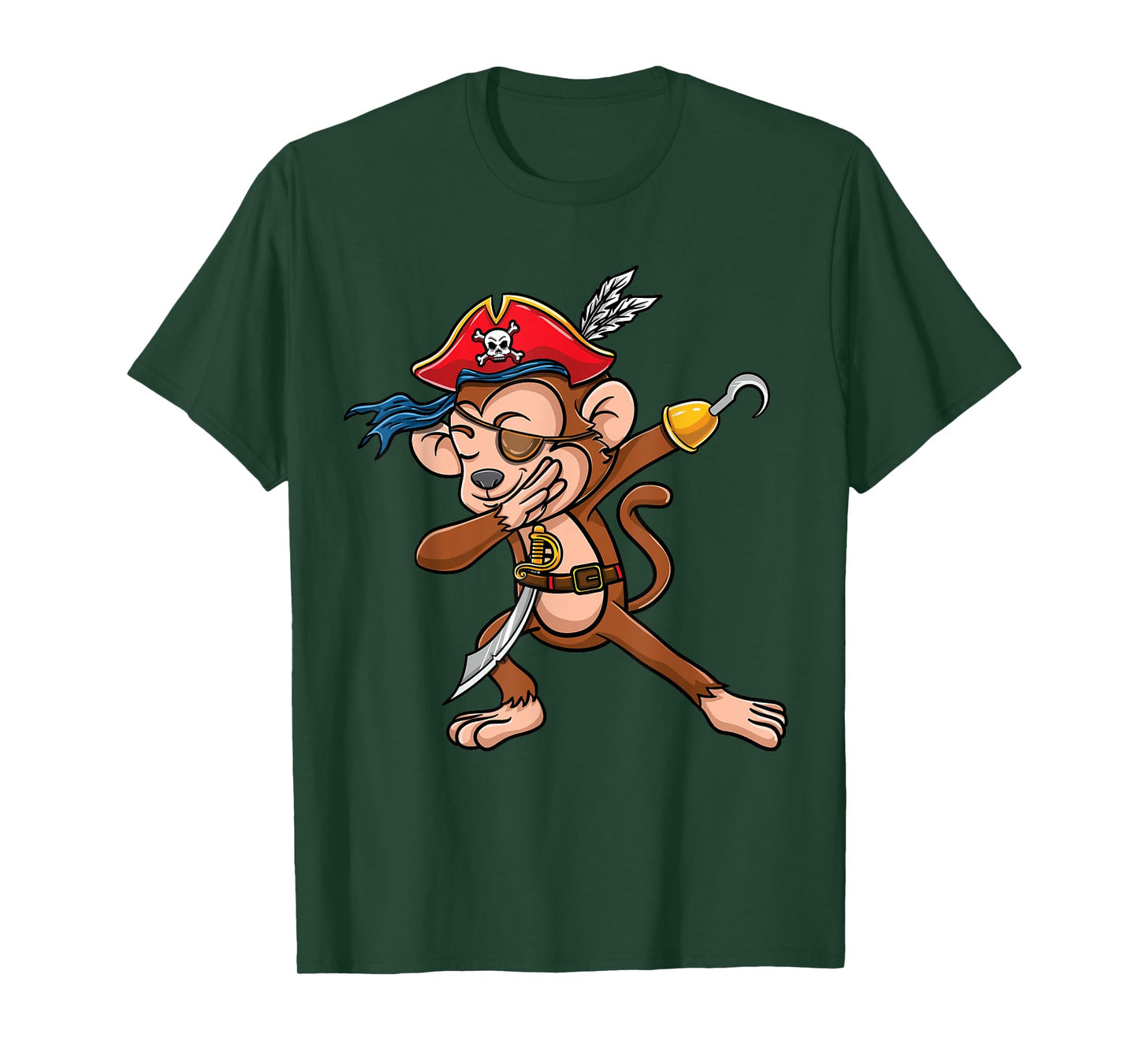 Dabbing Pirate Monkey Halloween T-Shirt
