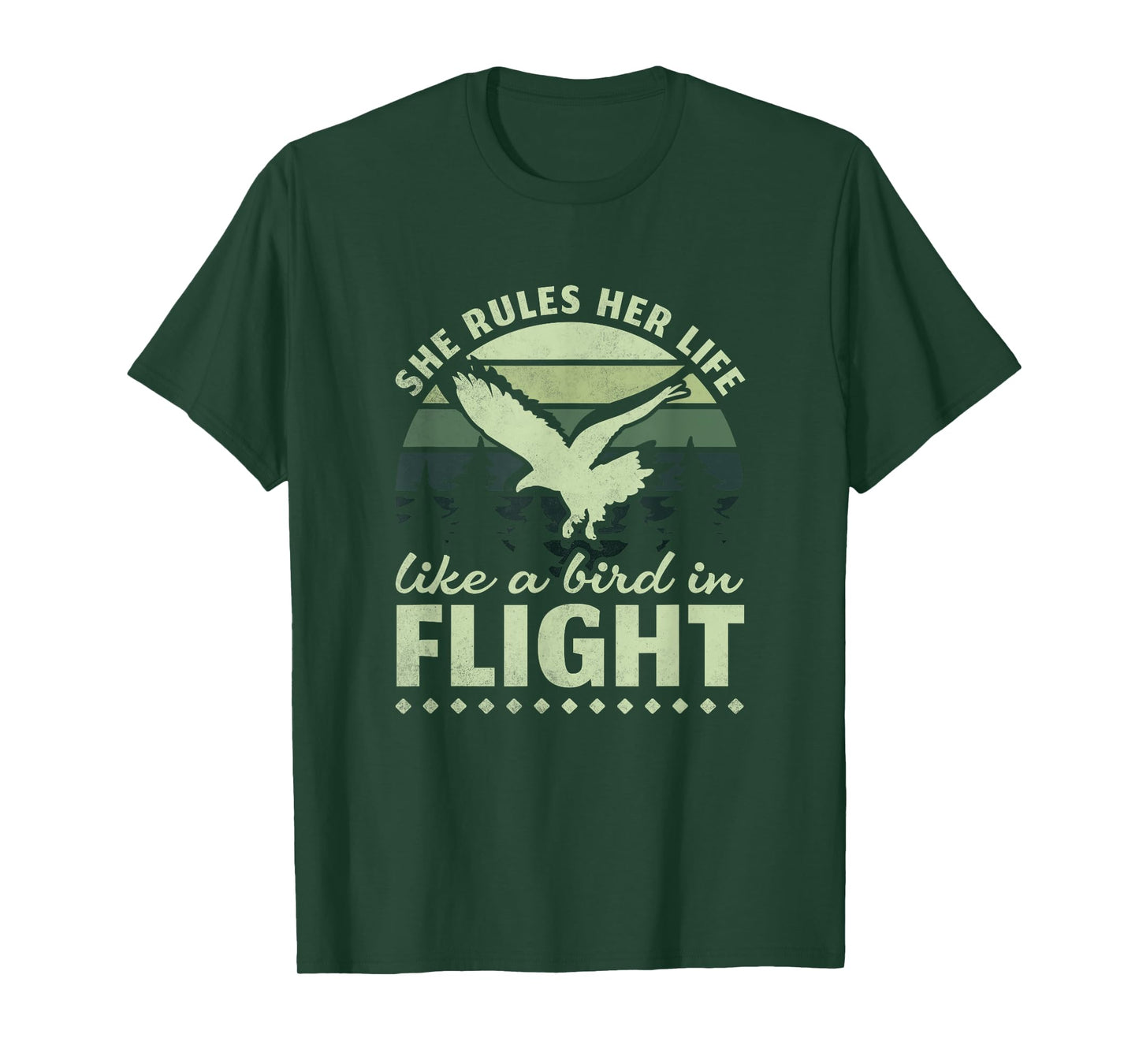 She Rules Her Life Like A Bird In Flight, Birder T-Shirt