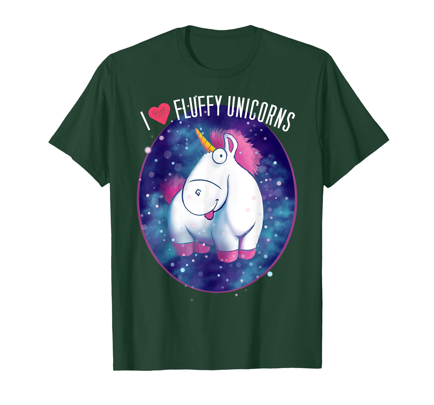 Despicable Me Minions I Love Fluffy Unicorns Graphic T-Shirt T-Shirt