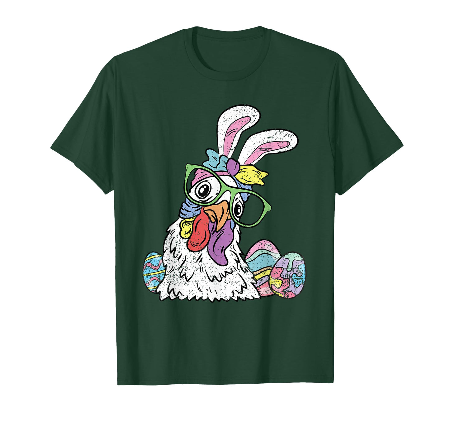 Chicken Egg Hunting Easter Bunny Ears Farm Animal Spring T-Shirt