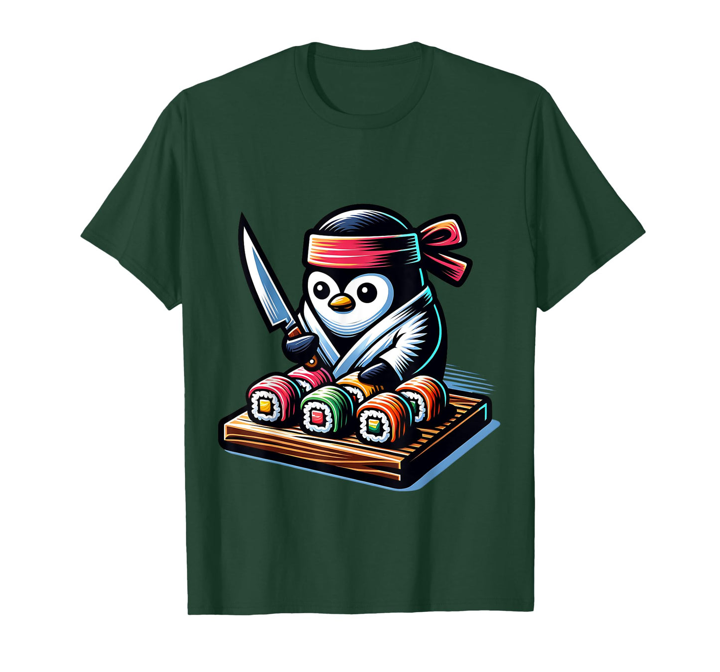 Penguin Prepares Sushi T-Shirt