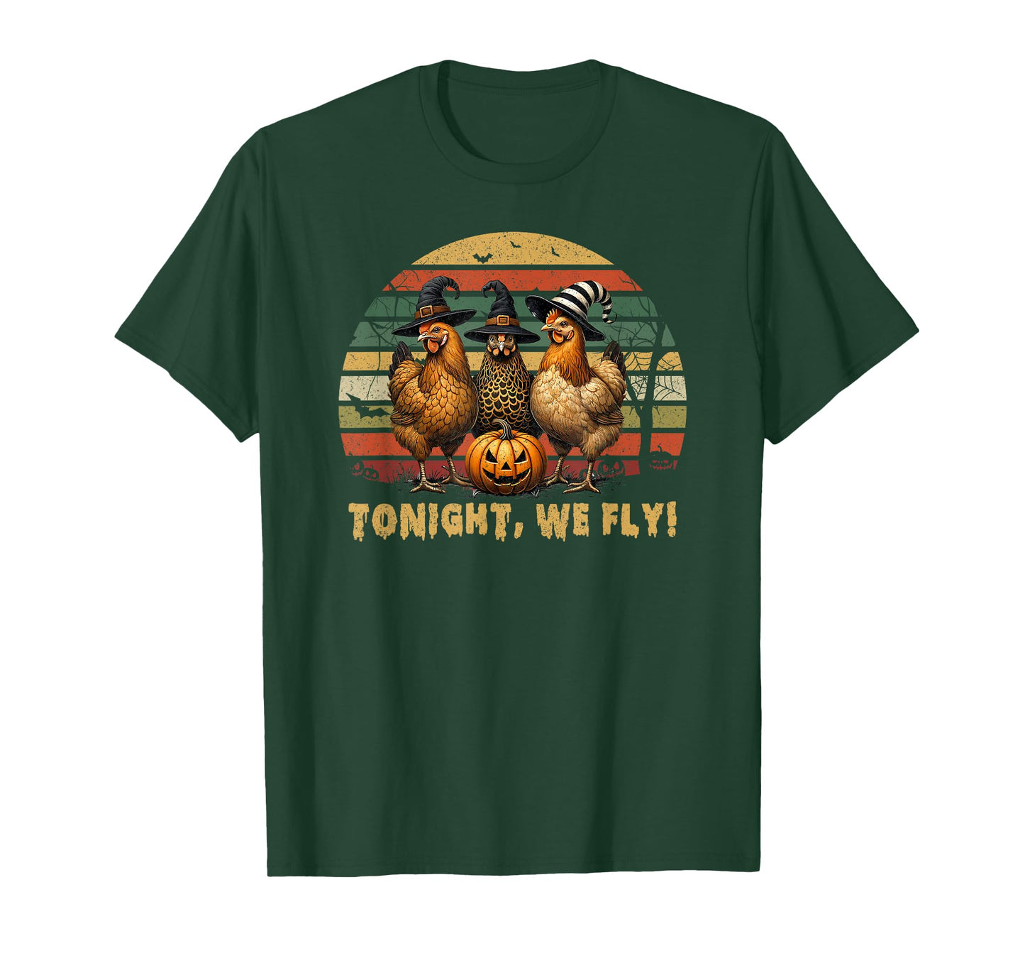 Tonight We Fly Halloween Chicken Fall Farm Animals Spooky T-Shirt