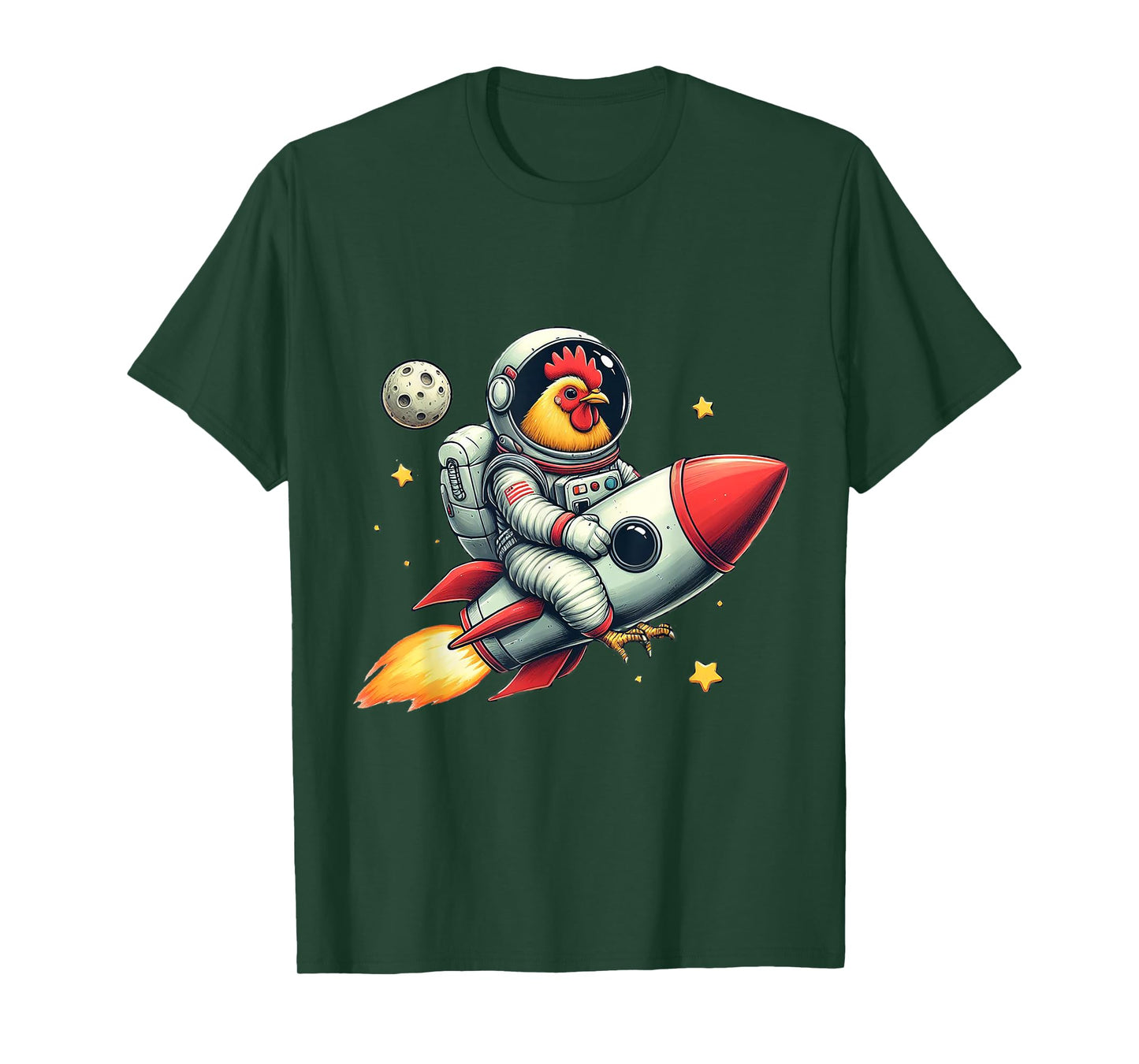 Space Astronaut Chicken A Stellar Pick for Chicken Lovers T-Shirt