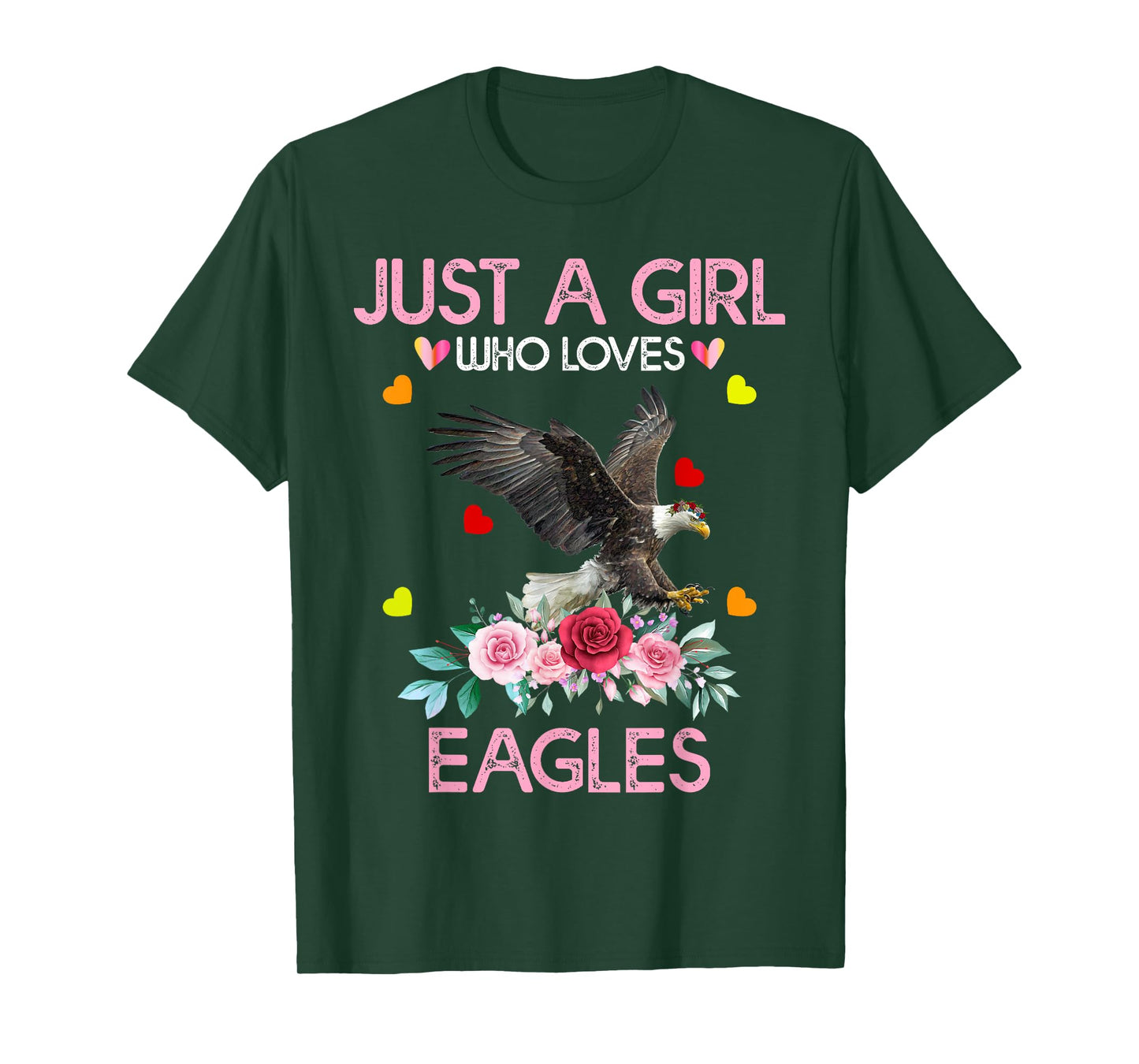 Eagle Bird Tee For Women Girls Just A Girl Who Loves Eagles T-Shirt