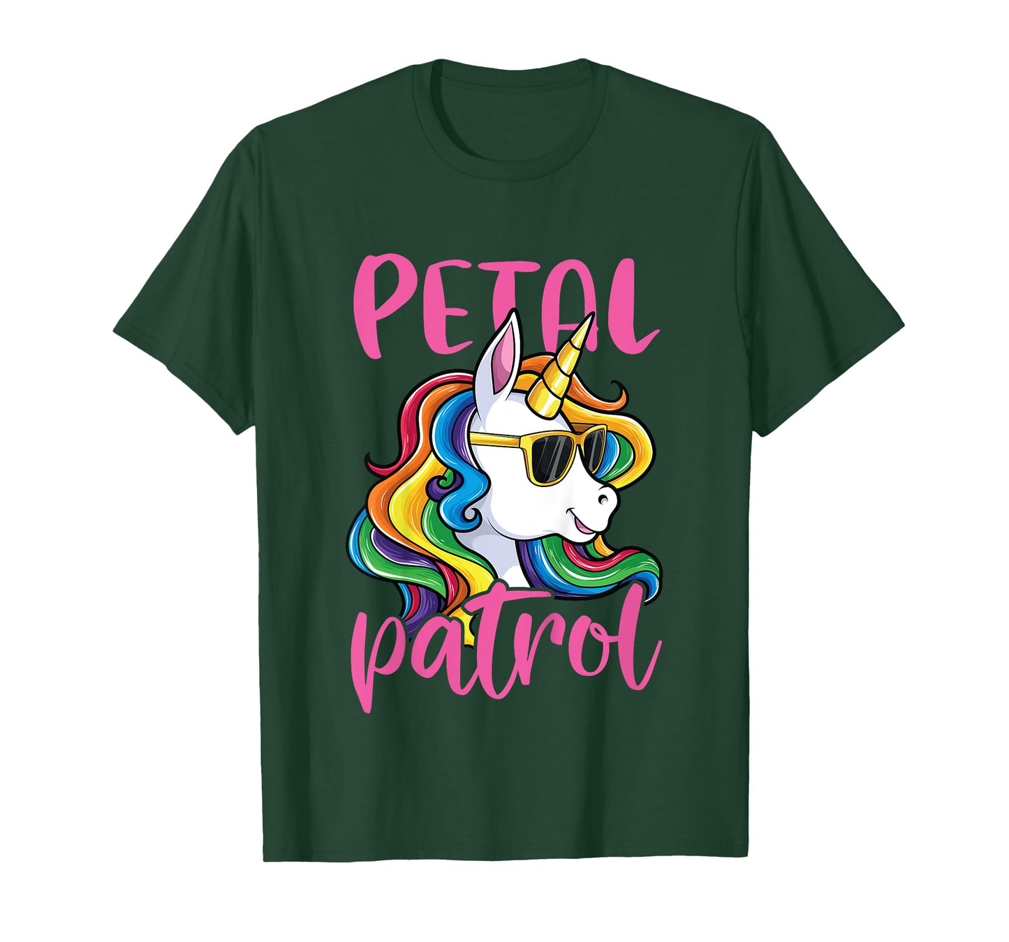 Flower Girl Shirt Girls Kids Wedding Unicorn Petal Patrol T-Shirt