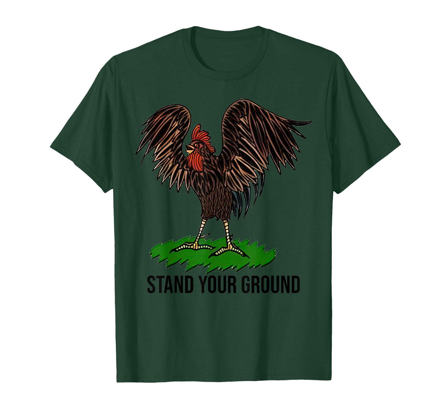 Stand Your Ground Chicken Funny Christmas T-Shirt