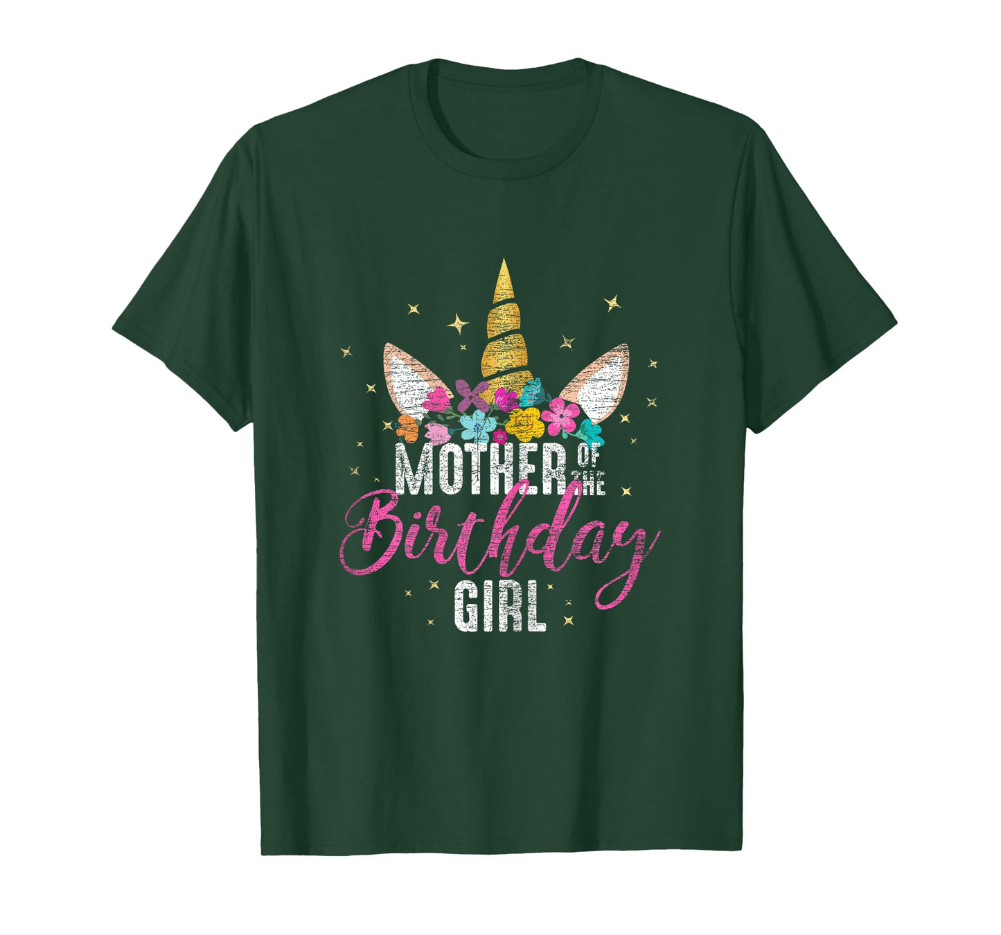 Mother Of The Birthday Girl Mommy Gifts Unicorn Birthday T-Shirt