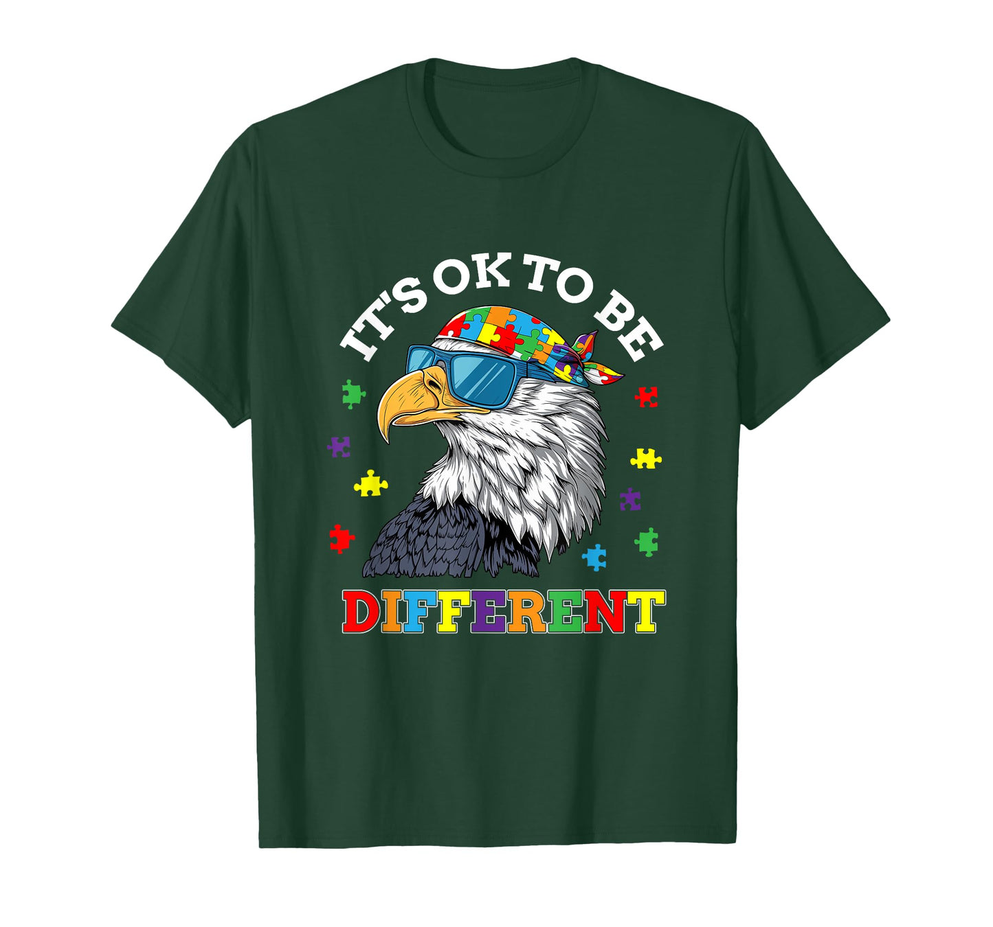 OK to Be Different Autism Awareness Eagle T-Shirt