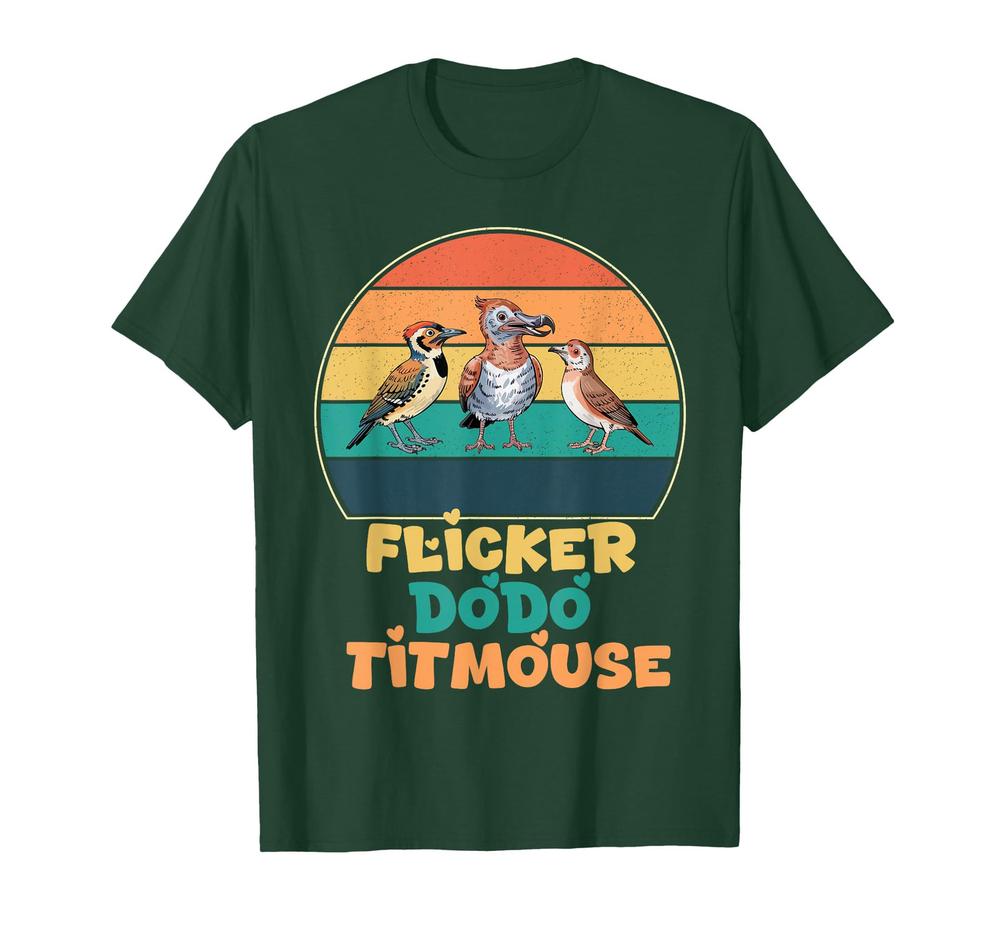 Funny Flicker Dodo Titmouse Bird Watch Nature Lover T-Shirt
