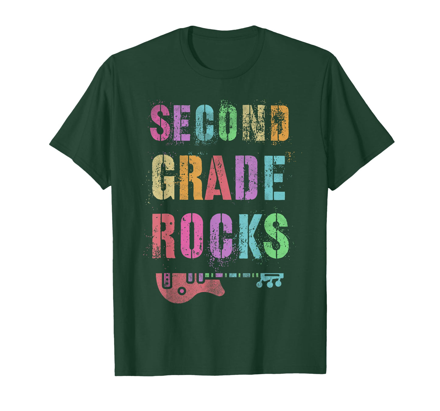 2nd GRADE ROCKS Teacher I Teach Second Gr Rockstar Teaching T-Shirt for Men Women Girls Kids