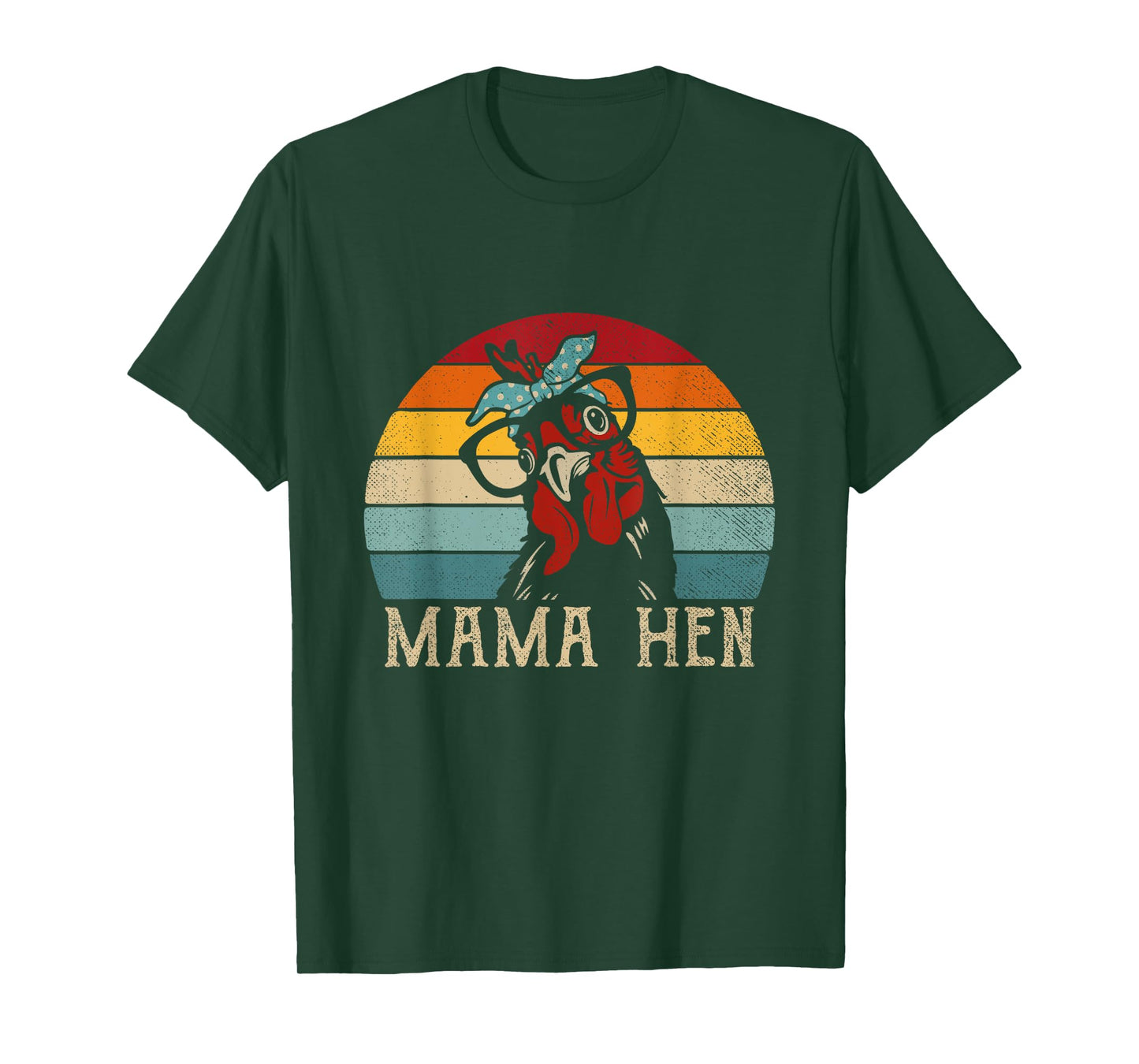 Funny Mama Hen Apparel 80s Vintage Retro Chicken Mom Mother T-Shirt