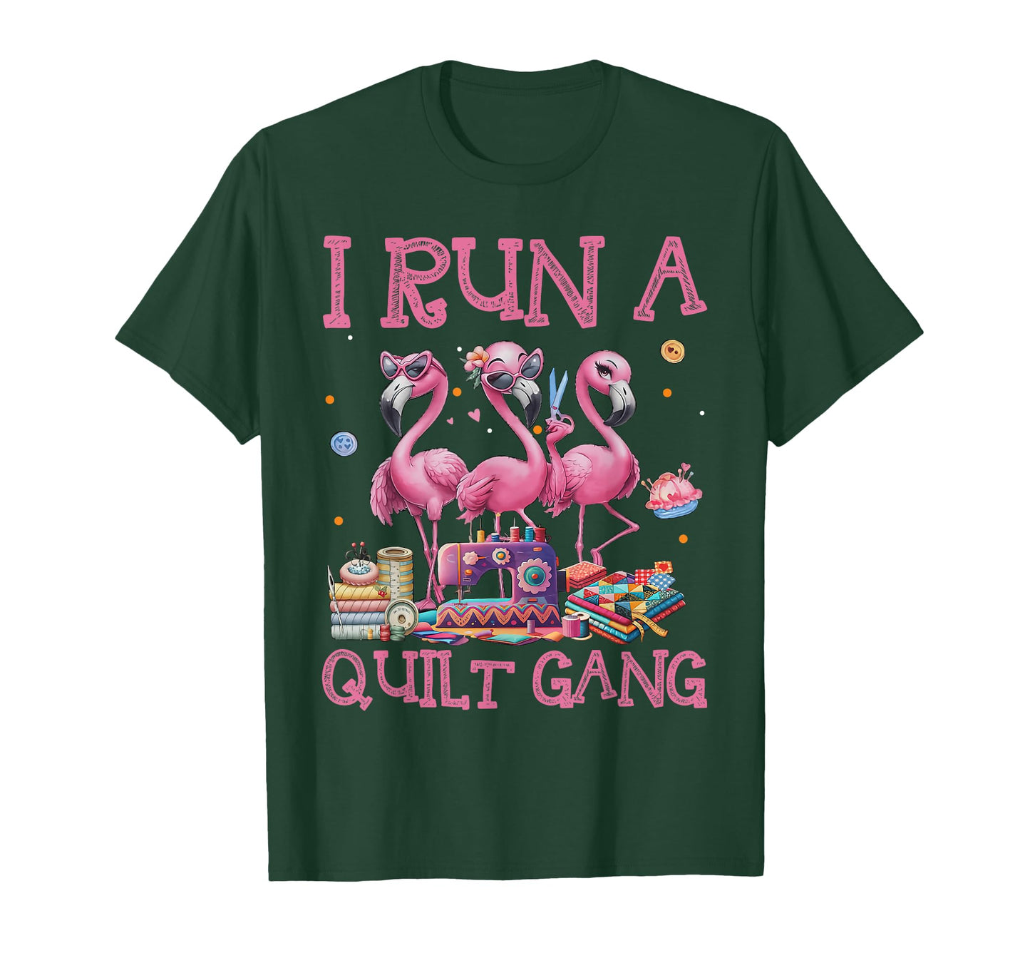 Cool I Run A Quilt Gang Quilting Art For Quilter Sewer Women T-Shirt