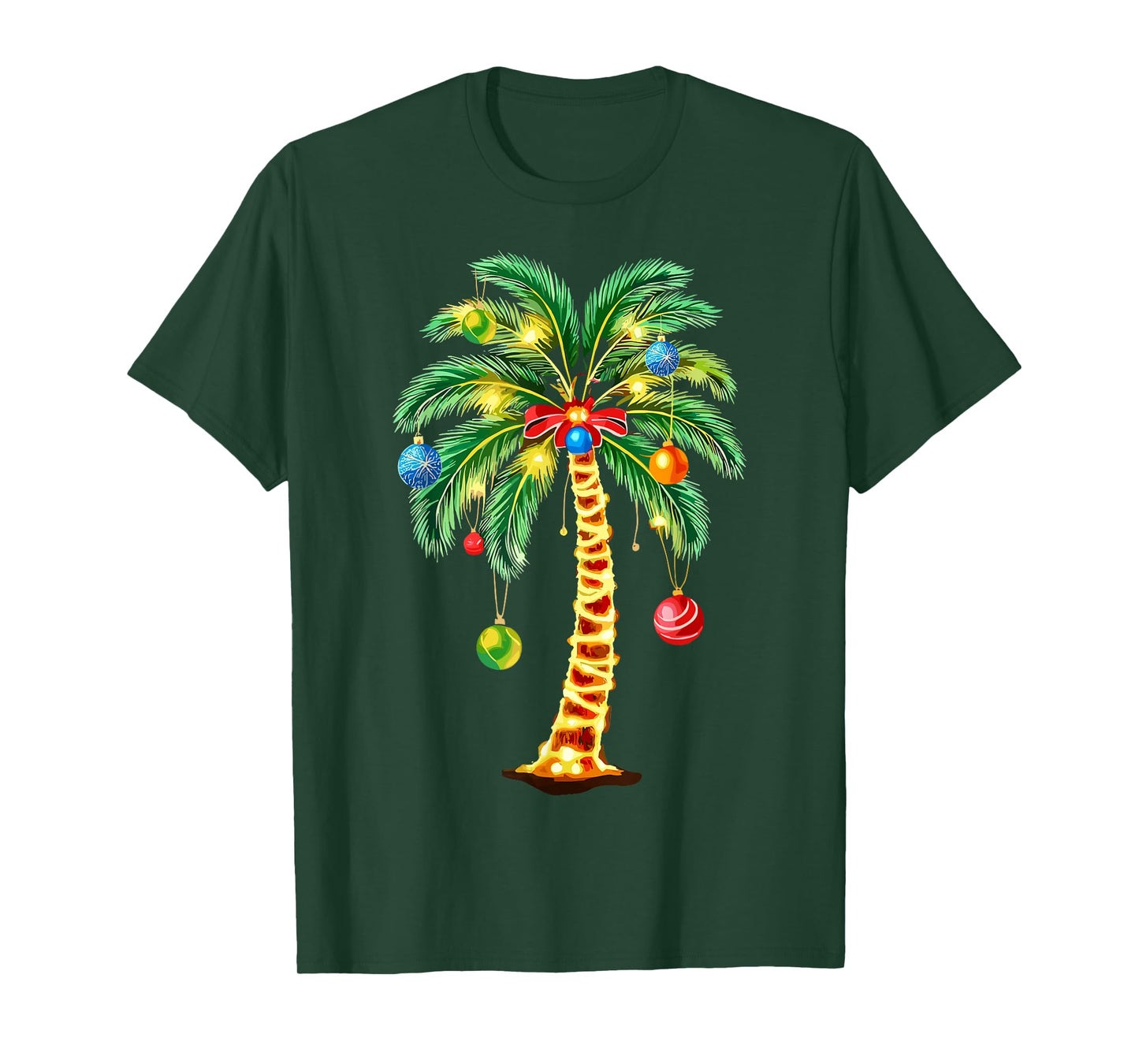 Christmas Palm Tree Hawaiian Xmas T-Shirt