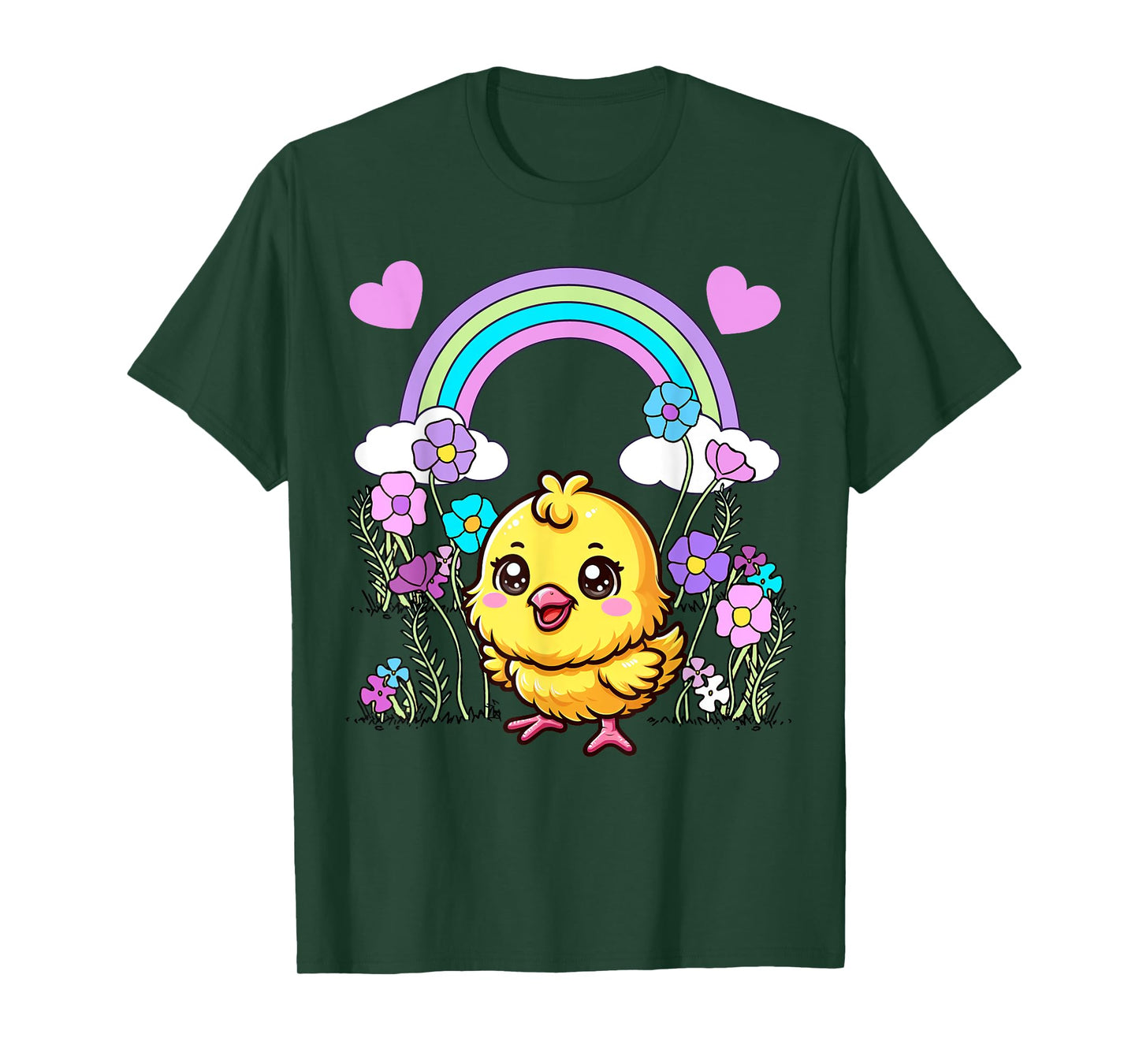Easter Spring Chick Flowers Children Child Baby Easter Party T-Shirt