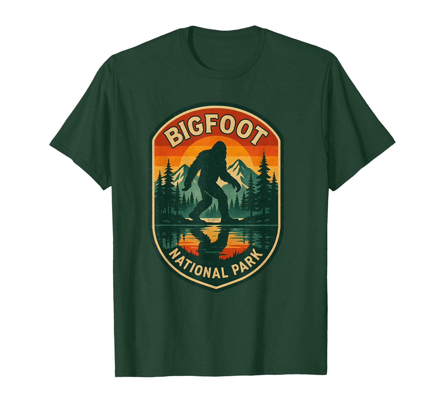 Bigfoot National Park Camping Retro Sasquatch Cryptid Outfit T-Shirt