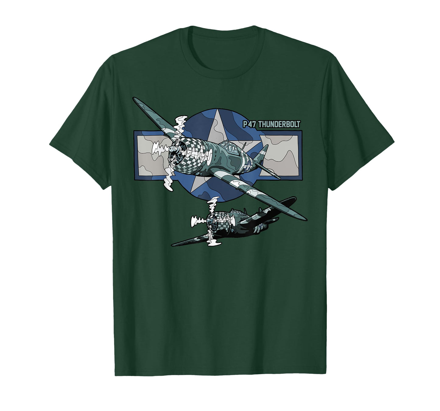 P-47 Thunderbolt US WWII Airplane Historic War Bird Fighter T-Shirt