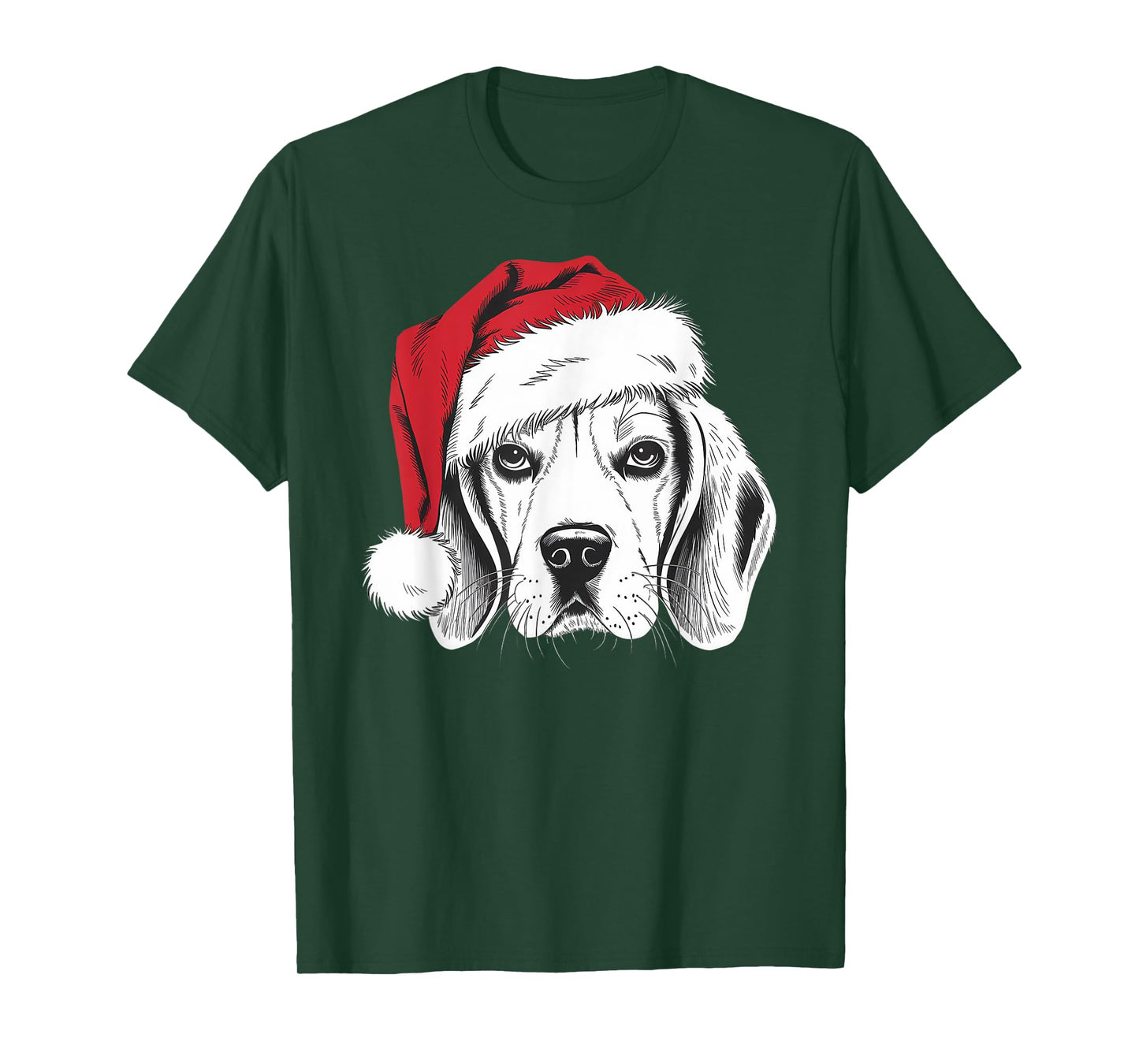 Joyful Beagle Santa Dog on Beagle Christmas Men Women Kids T-Shirt