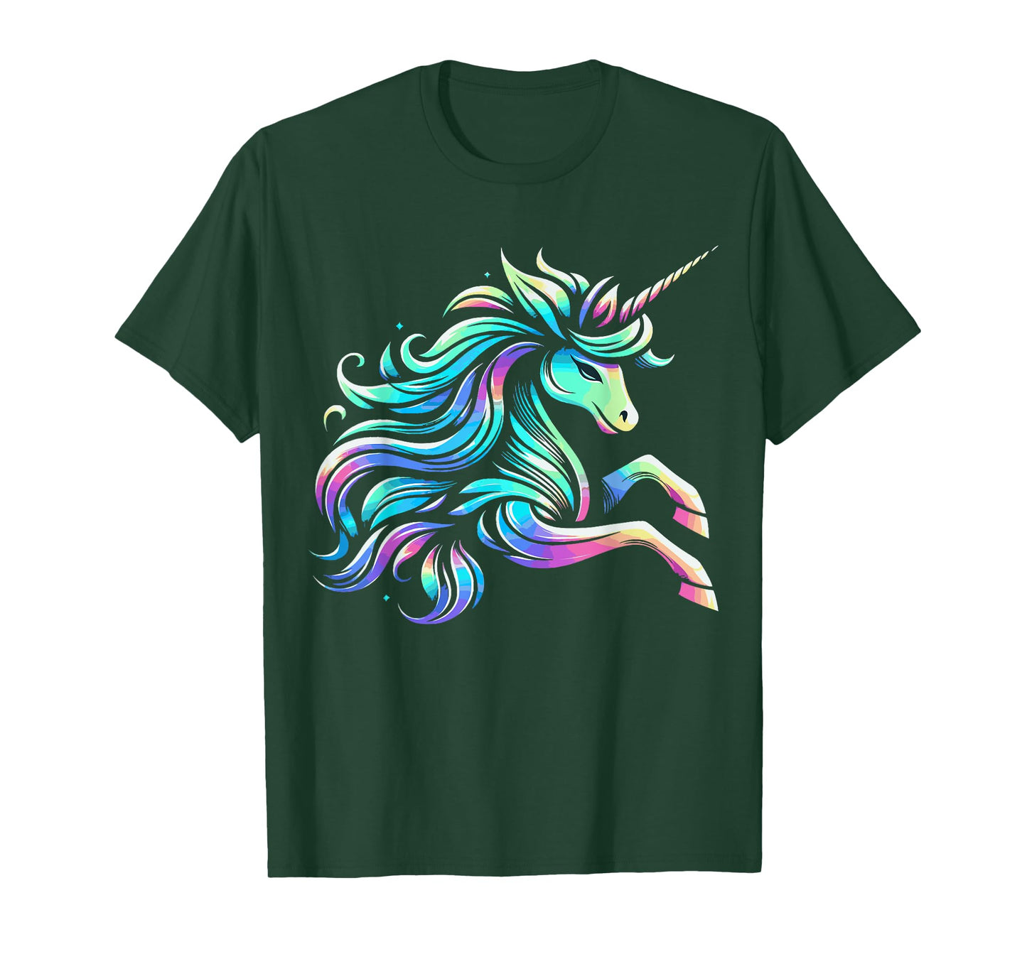 Mythical Unicorn Magical Fantasy Vibrant Colors Enchanted T-Shirt