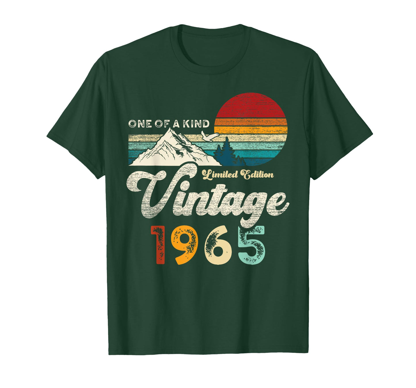 Vintage 1965 Mountains Eagle Retro 60th Birthday T-Shirt
