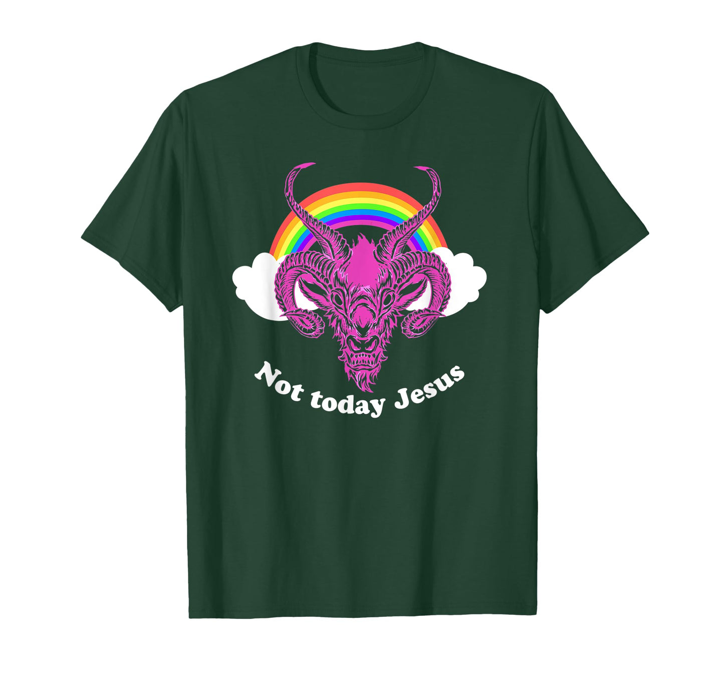 "Not Today Jesus" Goth/Grunge Clothing Hail Satan T-Shirt