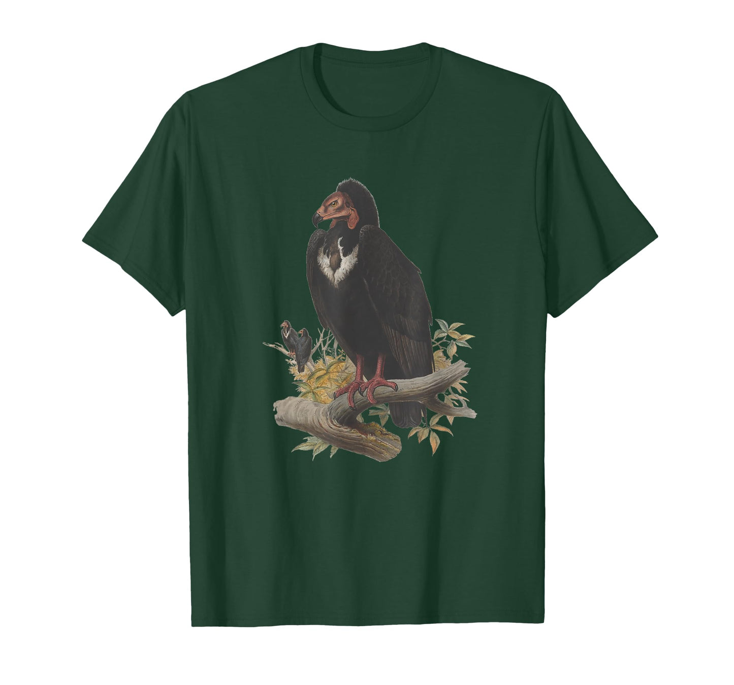 Vintage Vulture Scientific Drawing Shirt - Turkey Red-Headed T-Shirt