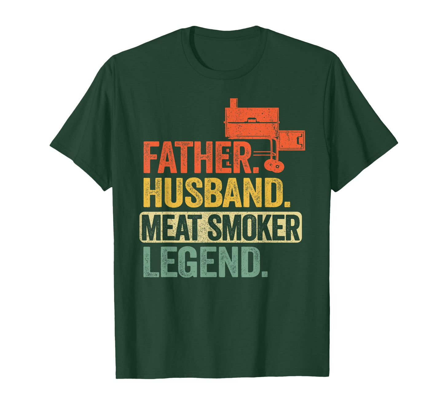 Father Husband Meat Smoker Legend Grilling Dad Meat Smoking T-Shirt