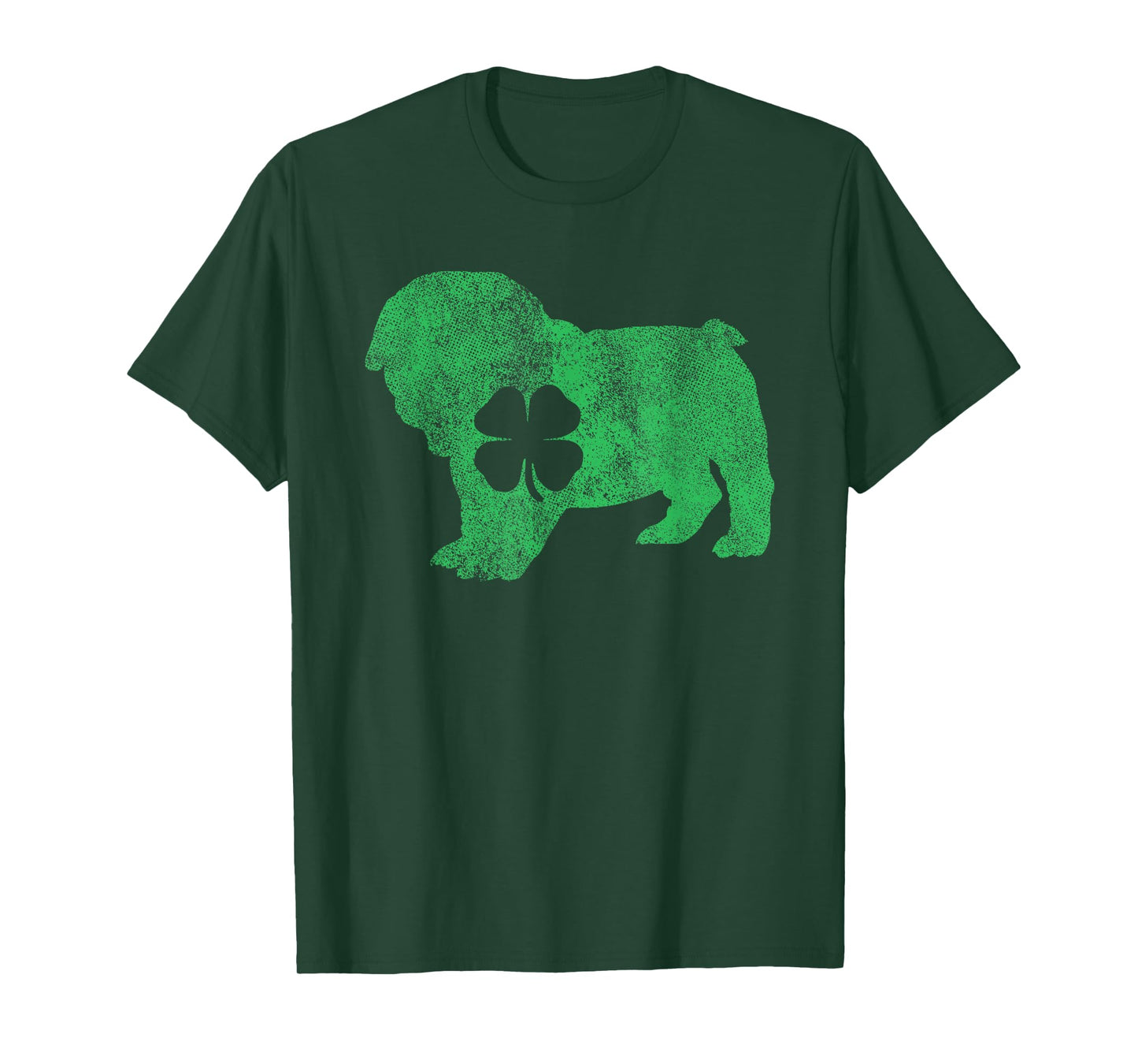 St. Patrick's Day Dog Bulldog Shamrock Men Women Gift T-Shirt