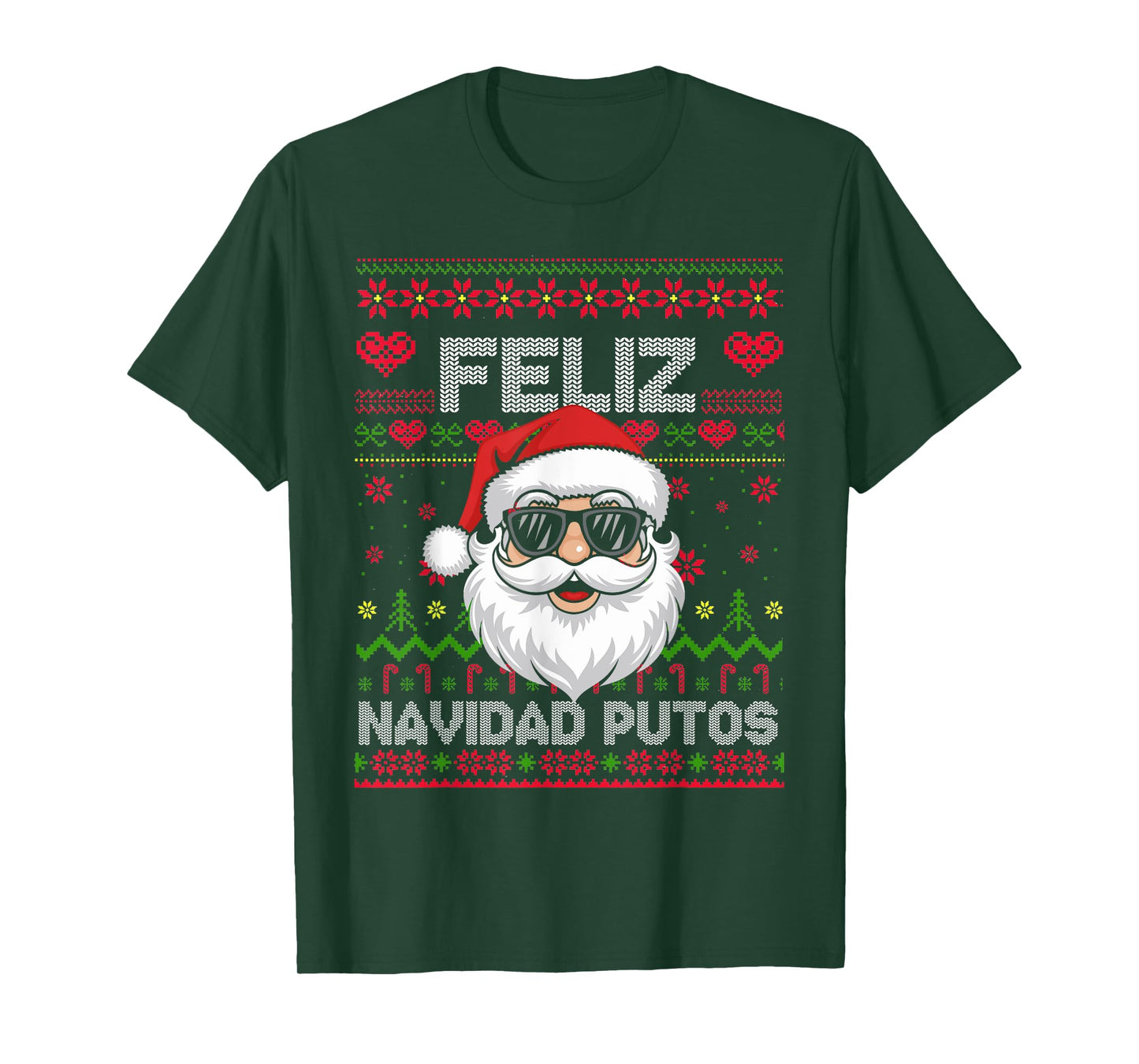 Feliz-Navidad Putos Chingon Ugly Christmas,Spanish Christmas T-Shirt