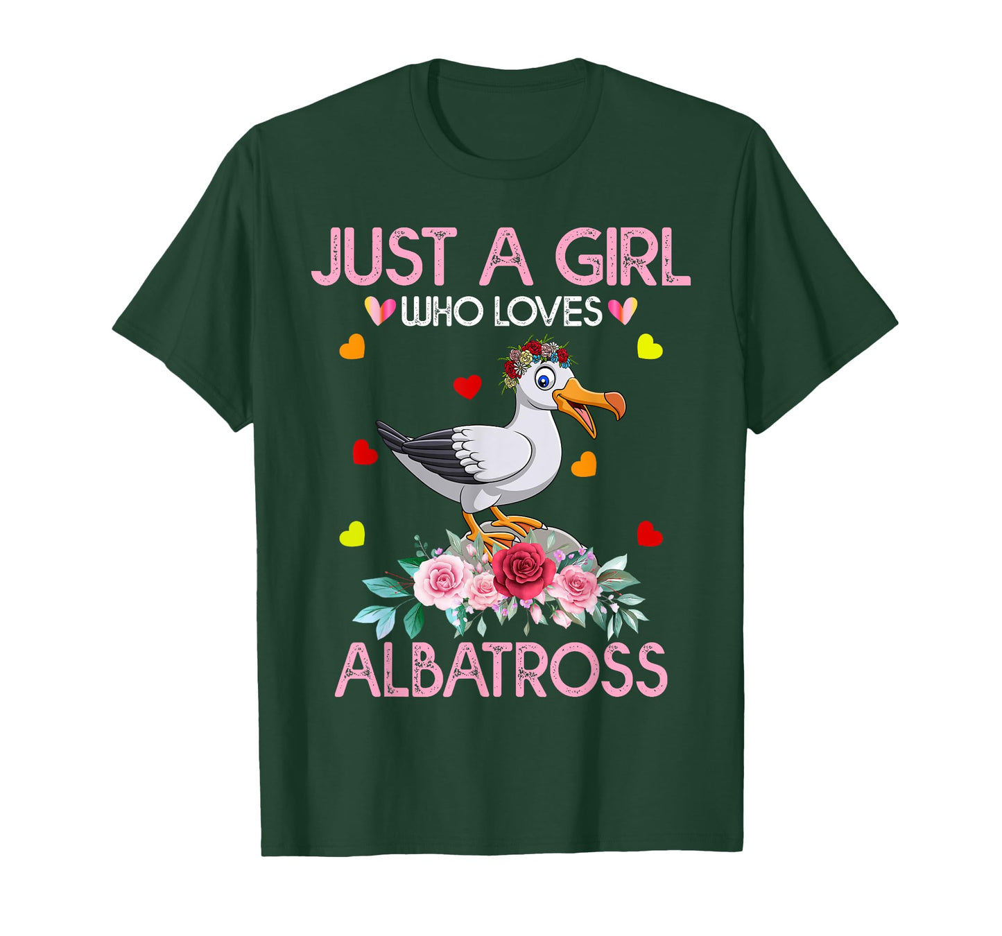 Albatross Bird Tee For Women Just A Girl Who Loves Albatross T-Shirt