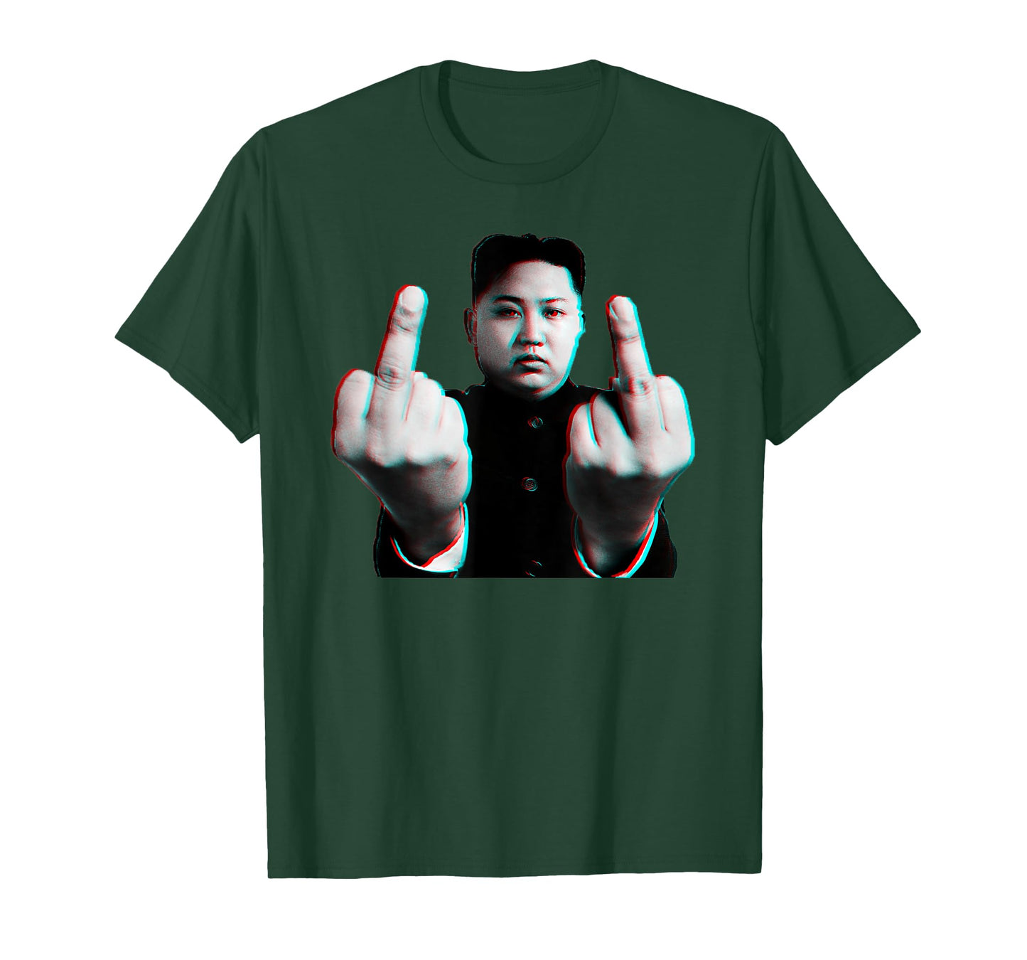 Kim Jong Boom Unisex-Adults Black Cartoon Modern Casual T-Shirt
