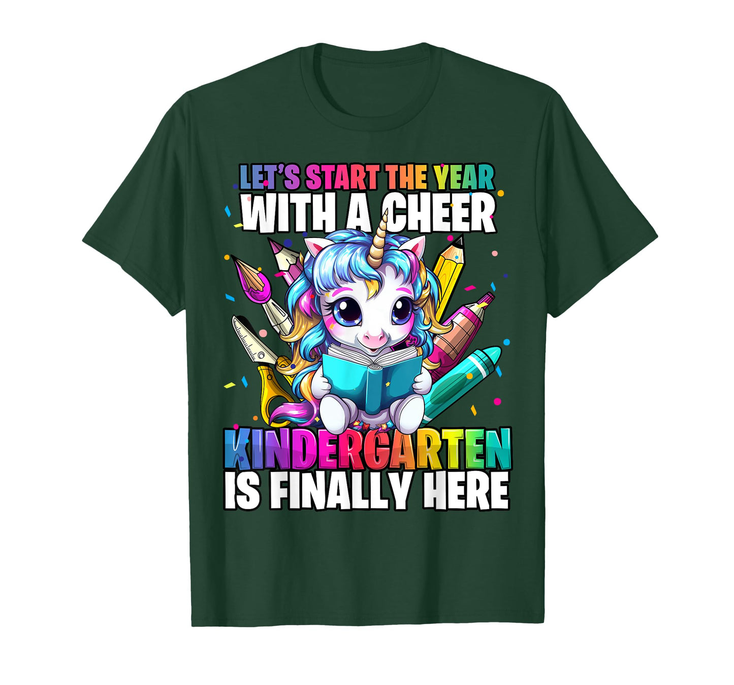 Unicorn Kindergarten Back to School First Day of School Girl T-Shirt