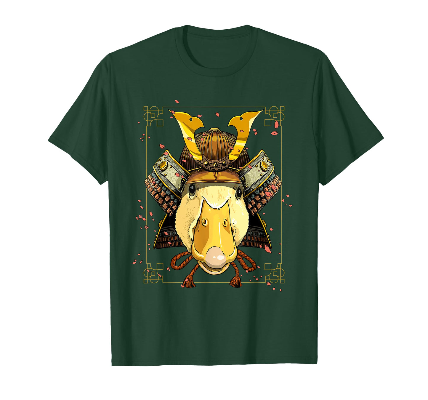 Japanese Samurai Duck Bird Animal Face Waterfowl Duck Lover T-Shirt