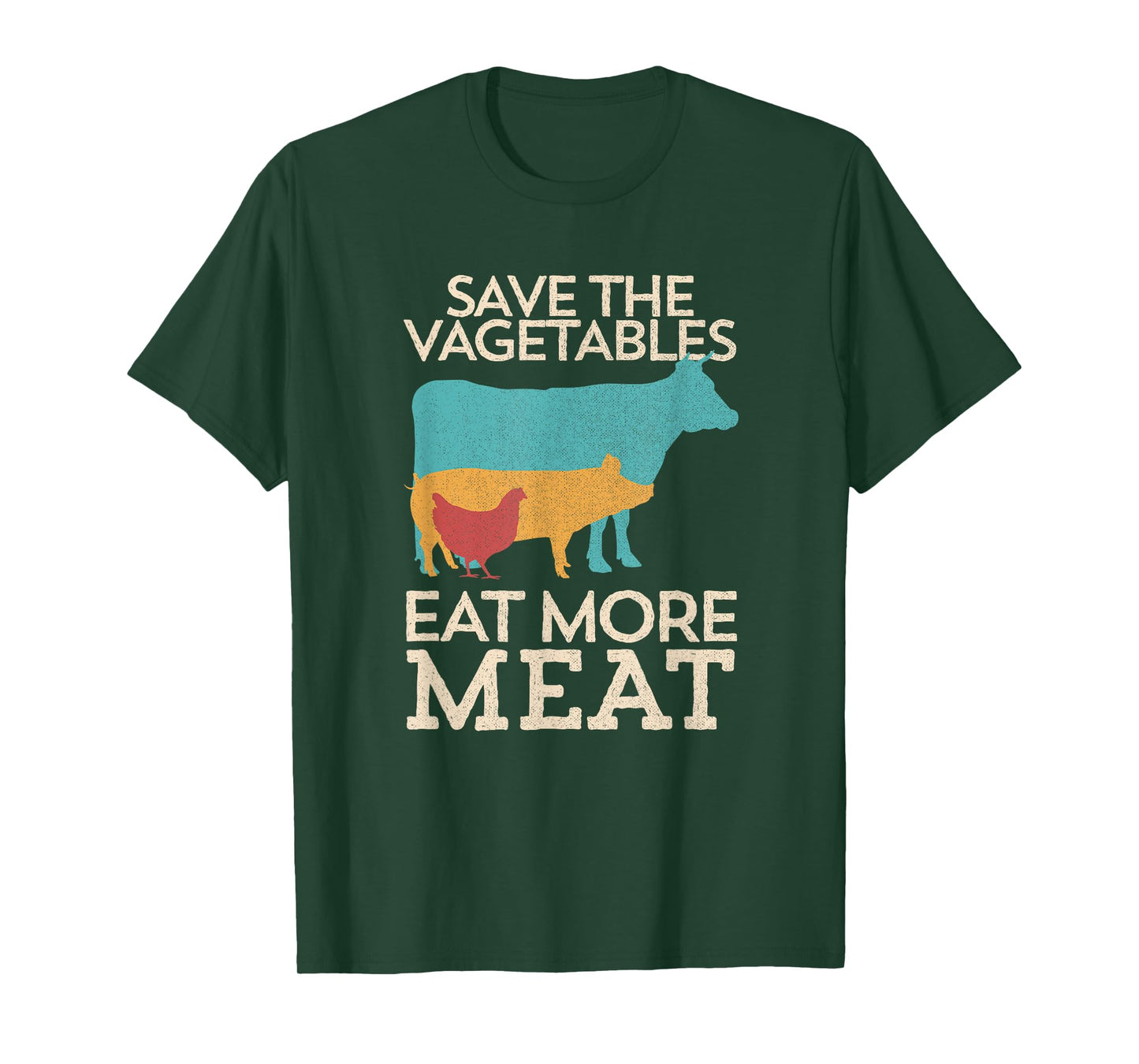 Save The Vegetables Eat More Meat BBQ Grilling T-Shirt