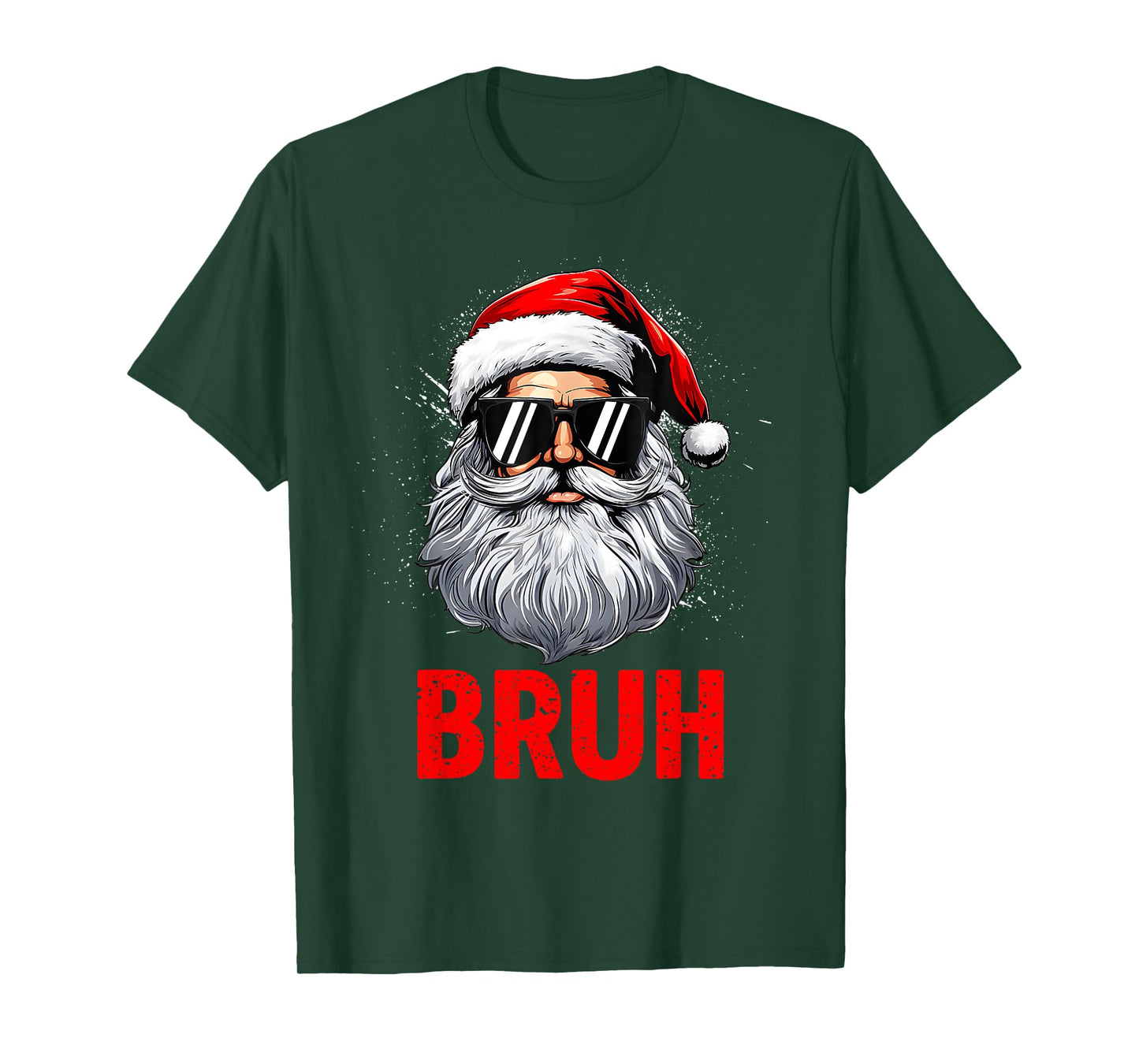 Bruh Funny Santa Claus Groovy T-Shirt