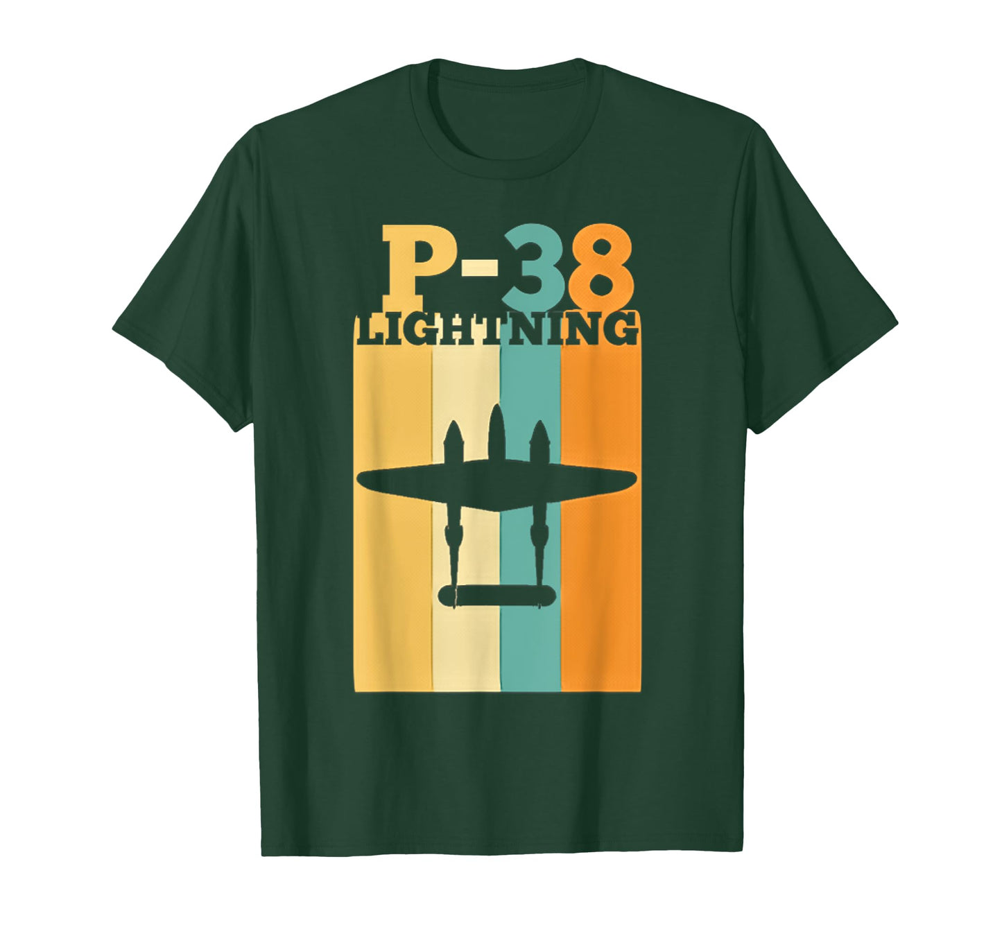 Vintage Warbird P-38 Lightning Fighter Airplane T-Shirt T-Shirt