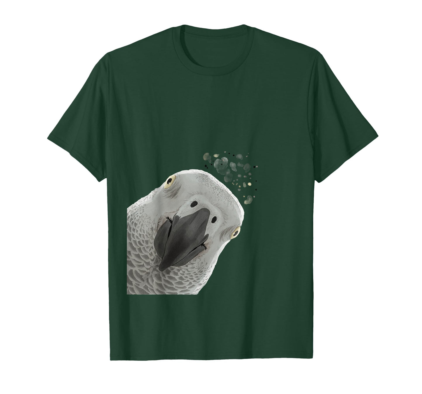 Funny Bird Curious African Gray Parrot T-Shirt