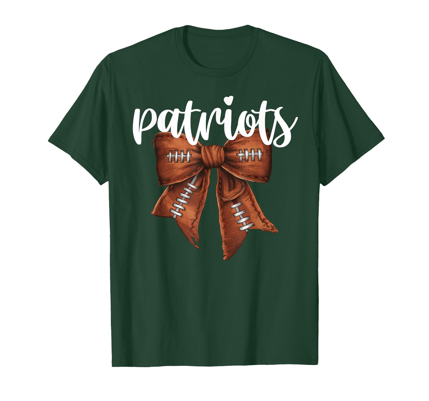 Patriots Football Bow School Spirit Team Mascot Game Night T-Shirt