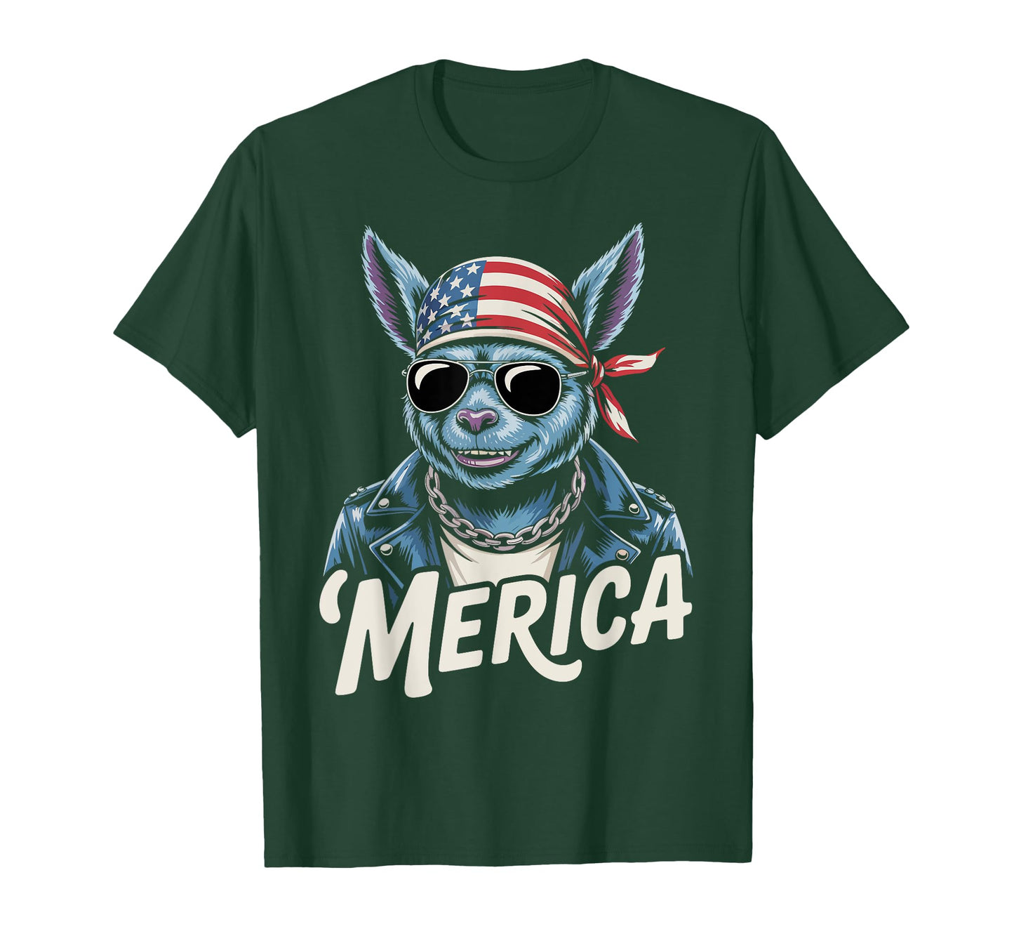 Chupacabra Mythological Creatures Sunglasses USA 4th of July T-Shirt