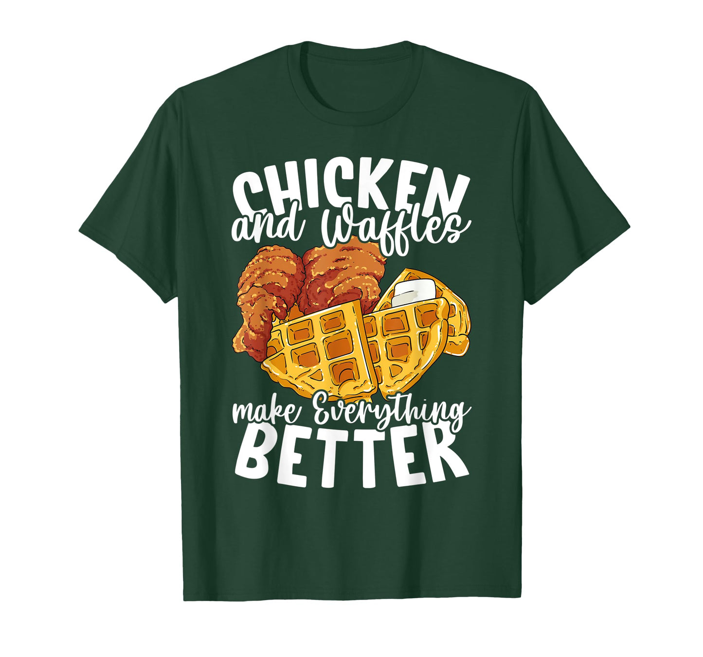 Chicken and Waffles Brunch Food Funny T-Shirt