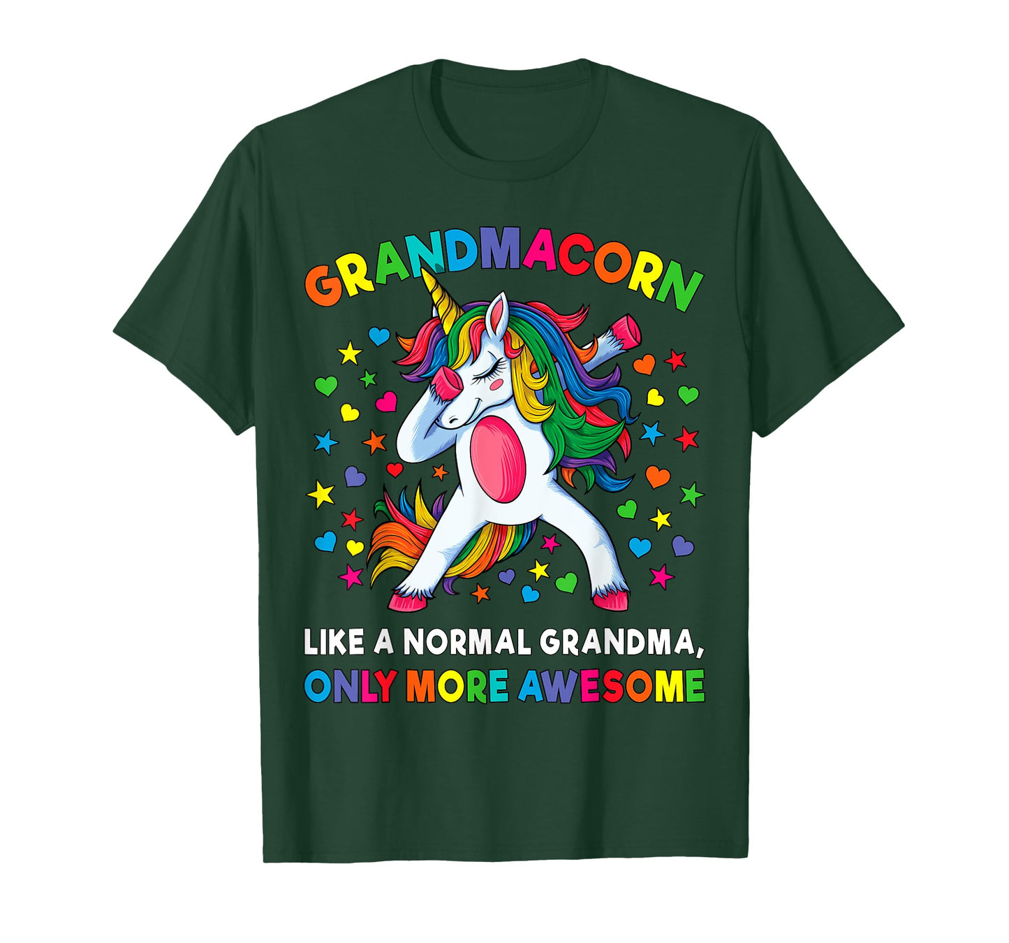 Grandmacorn Like A Grandma Only Awesome Dabbing Unicorn T-Shirt