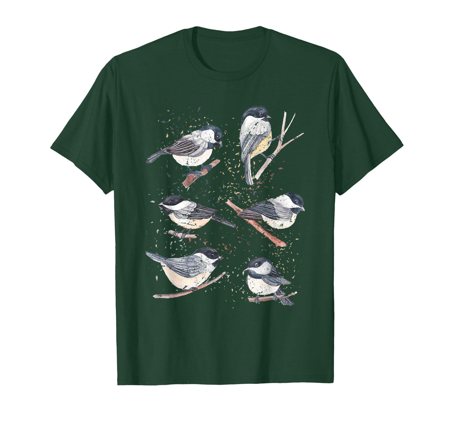 Bird Watching Birding Animal Nature Vintage Chickadee T-Shirt