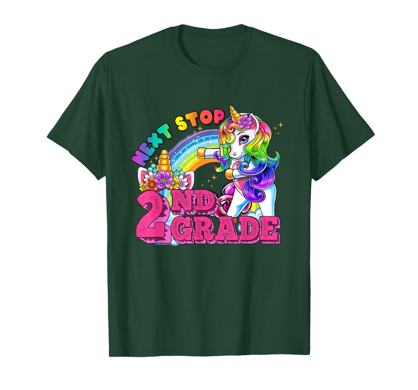 Next stop 2nd Grade Flossing Unicorn 2nd Grade Here I come T-Shirt