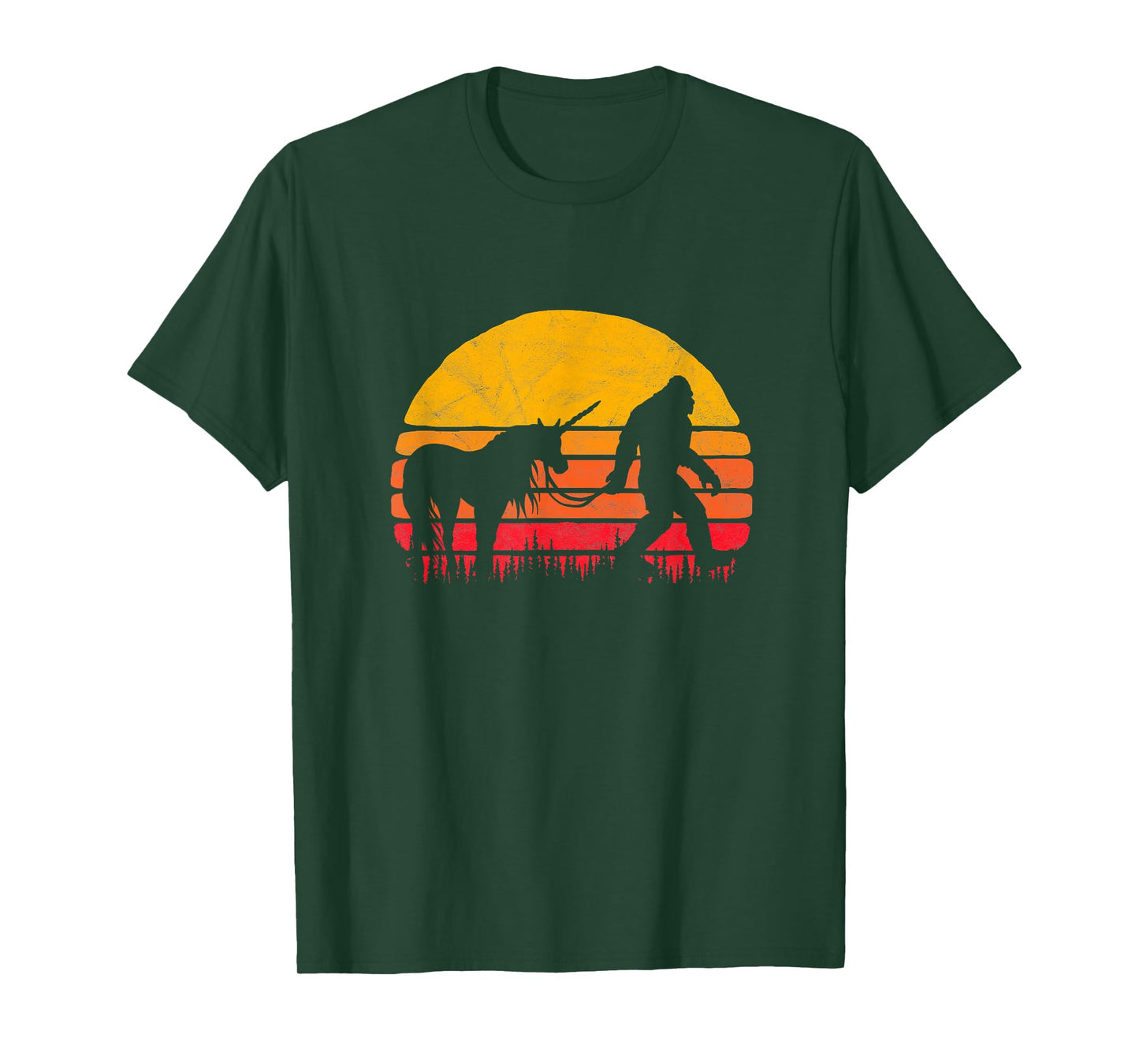 Bigfoot UFO Believer 2001 Tees Funny Bigfoot / Sasquatch & Unicorn Retro Legends! T-Shirt