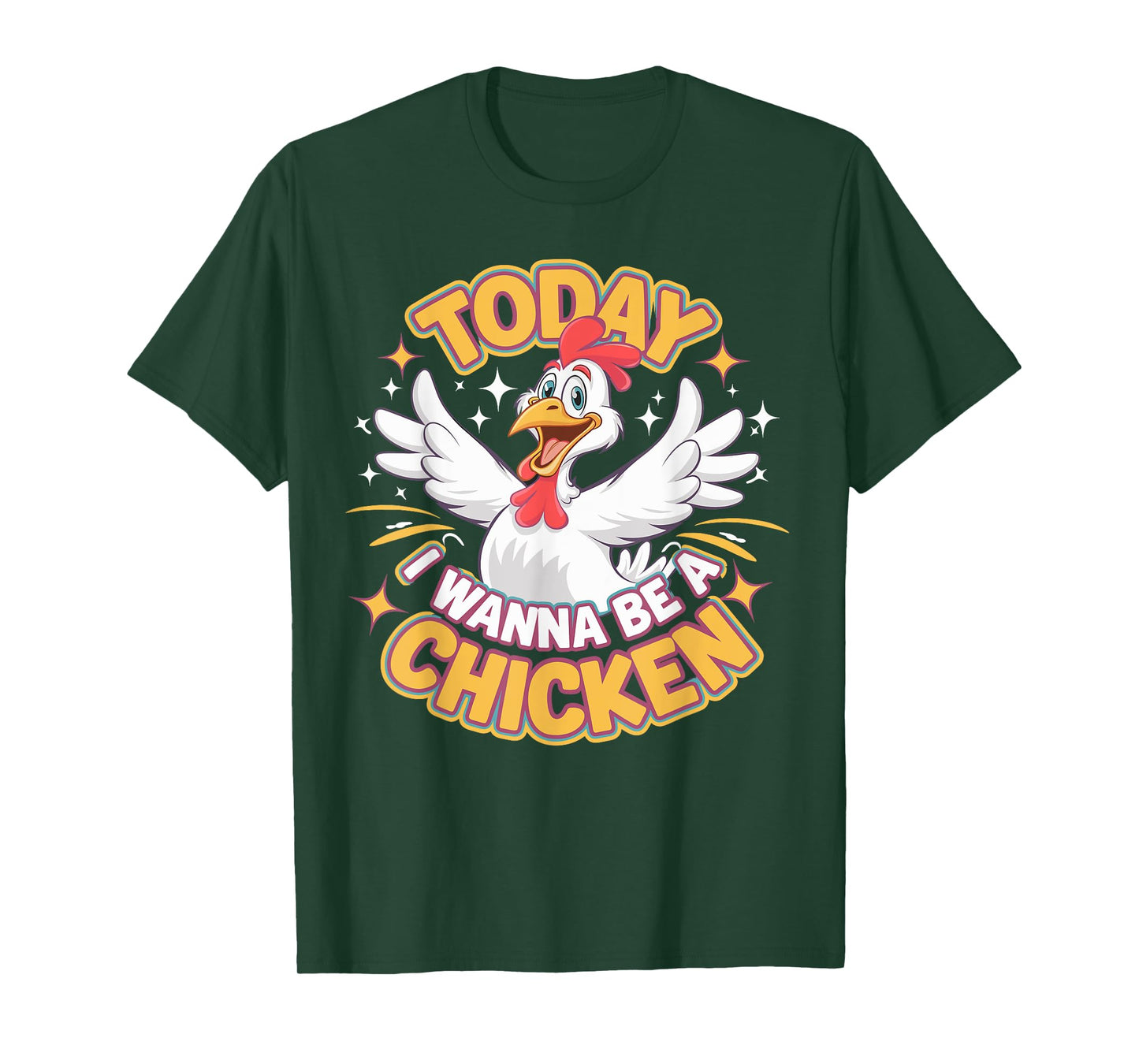 Childrens Today I wanna be a Chicken Tshirt | Kids Chicken T-Shirt