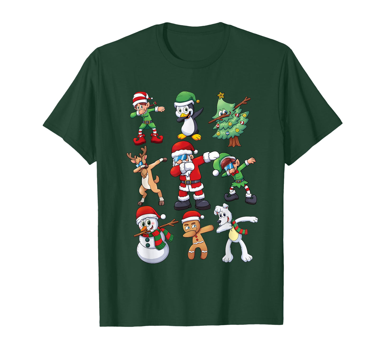 Christmas Shirt for Kids Boys Dabbing Santa Elves Xmas Gift T-Shirt