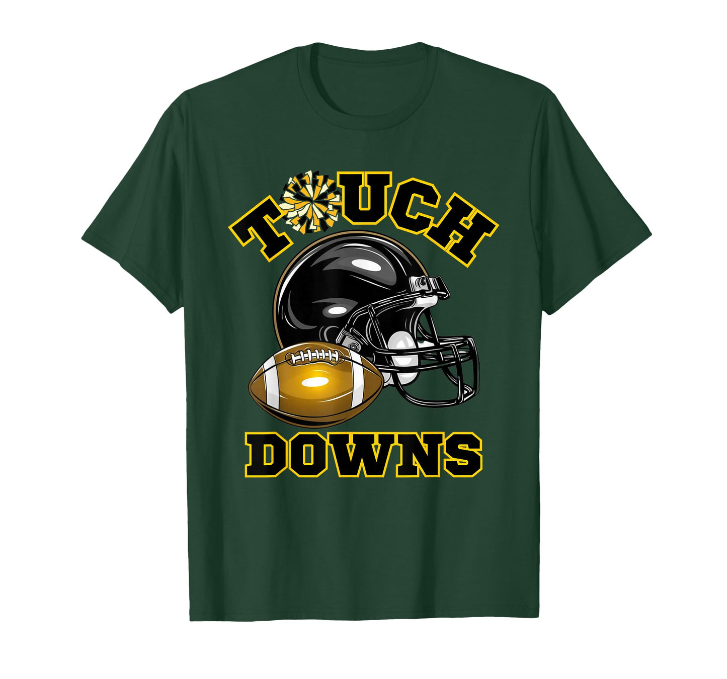 Black Gold Touchdown Day Football Game High School Matching T-Shirt